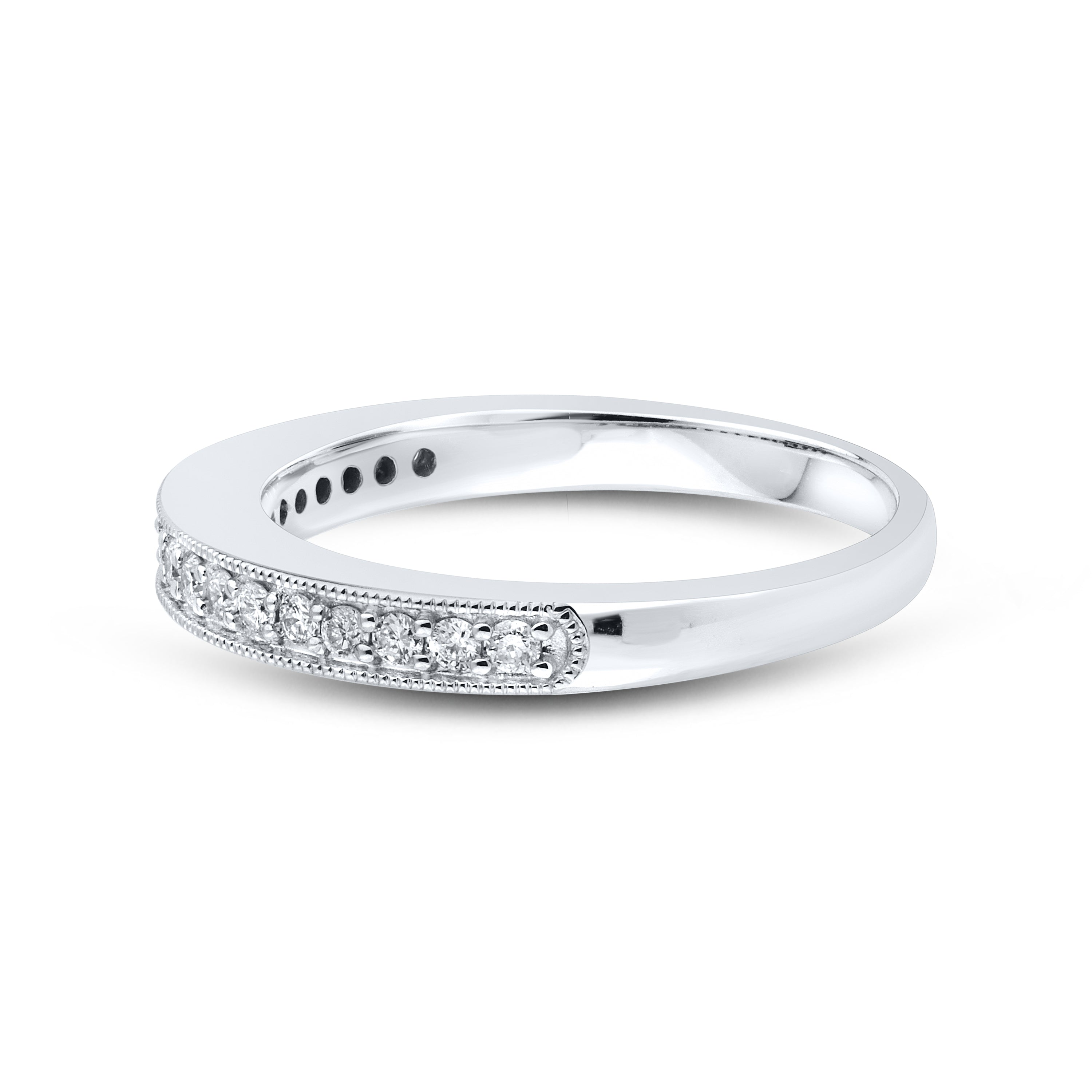 10KT White Gold 0.24 CTW Ladies Natural Diamond band