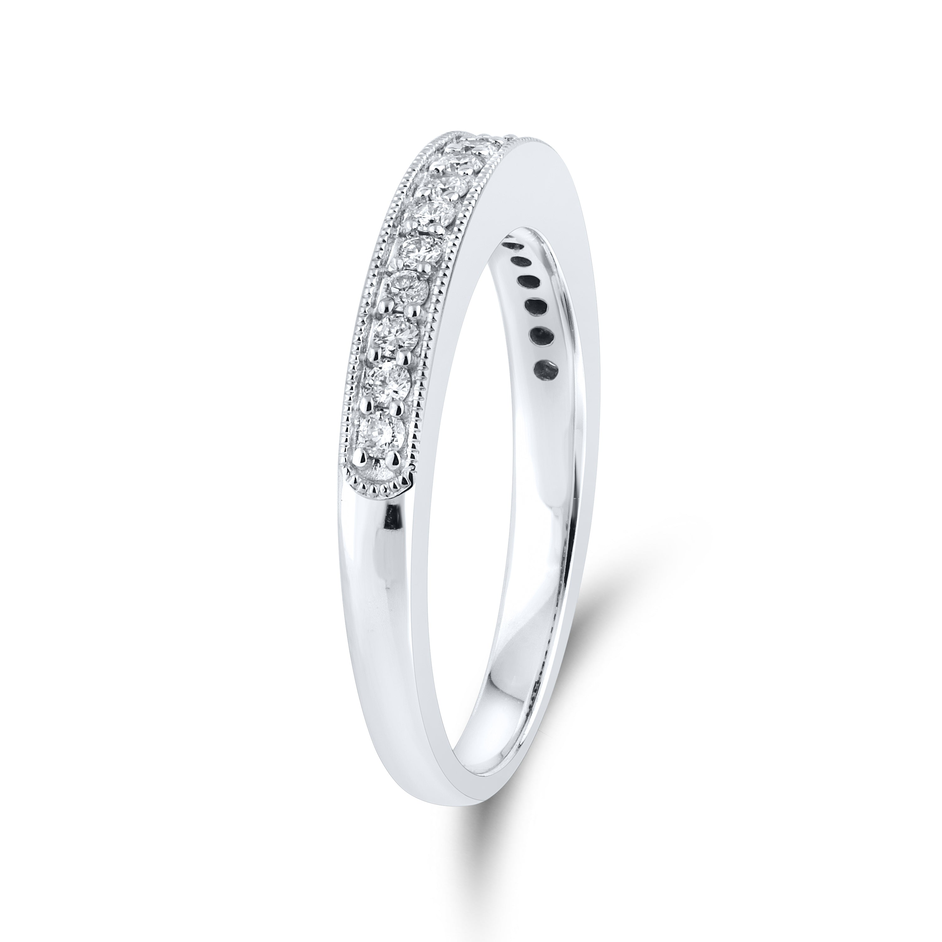10KT White Gold 0.24 CTW Ladies Natural Diamond band