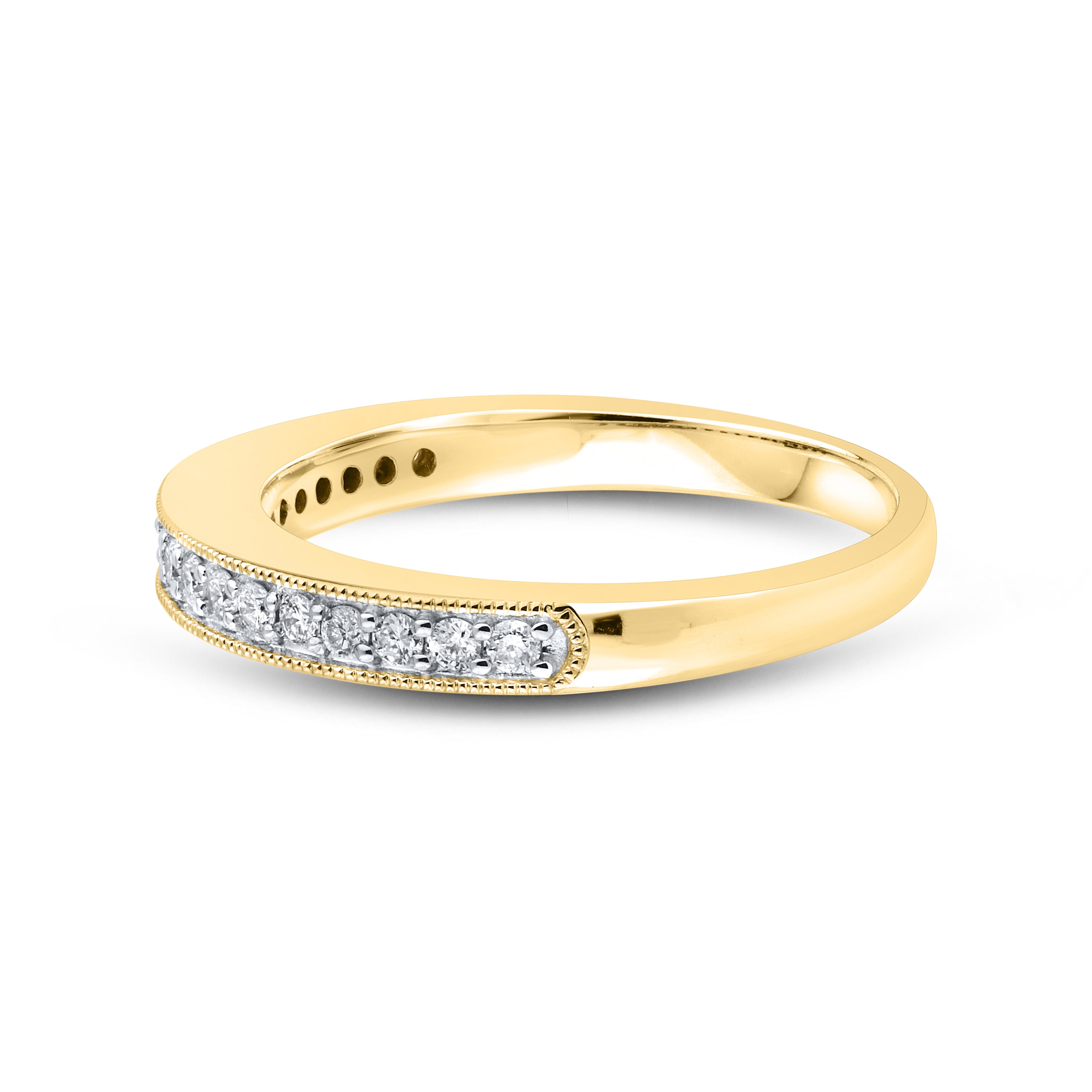 10KT Yellow Gold 0.24 CTW Ladies Natural Diamond band