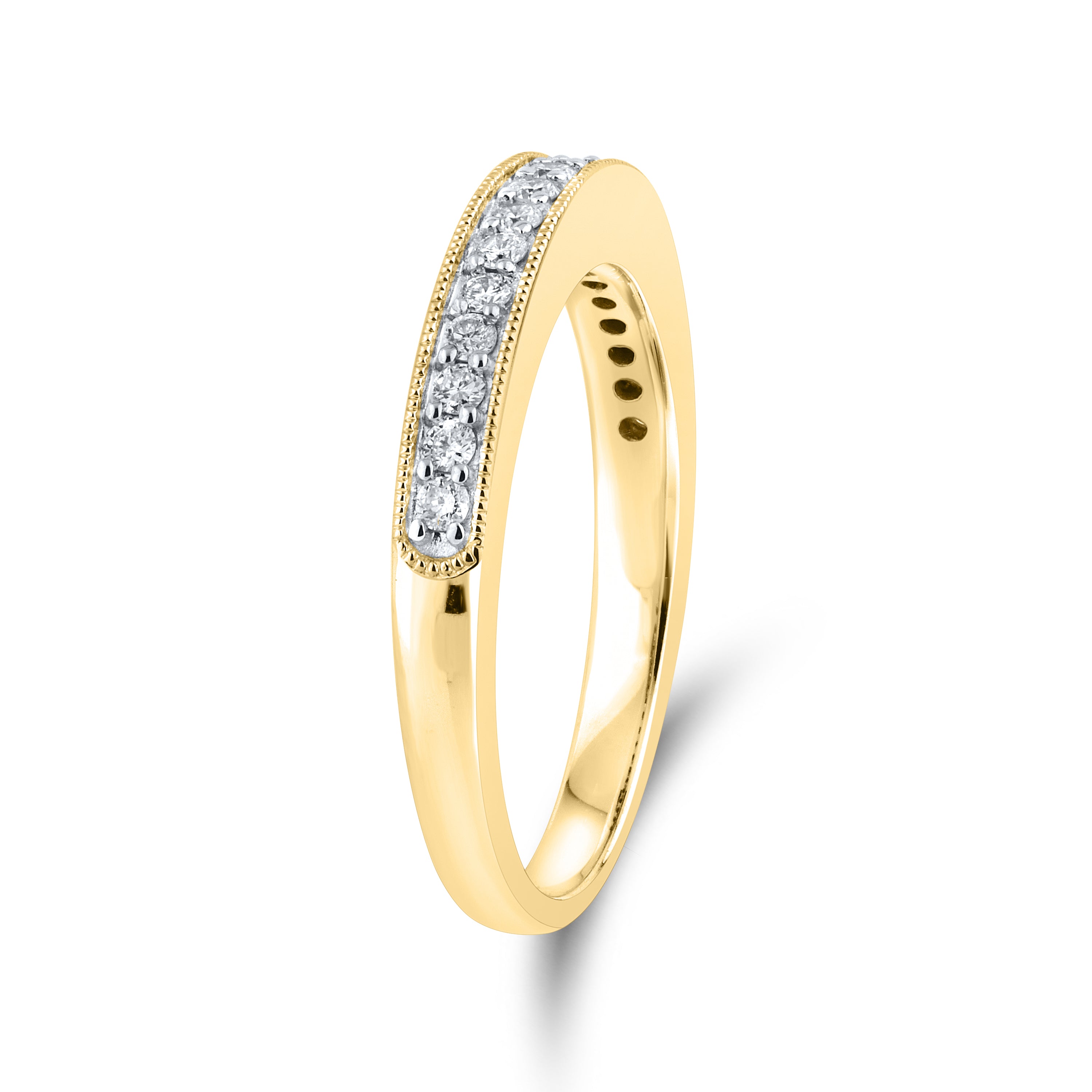 10KT Yellow Gold 0.24 CTW Ladies Natural Diamond band