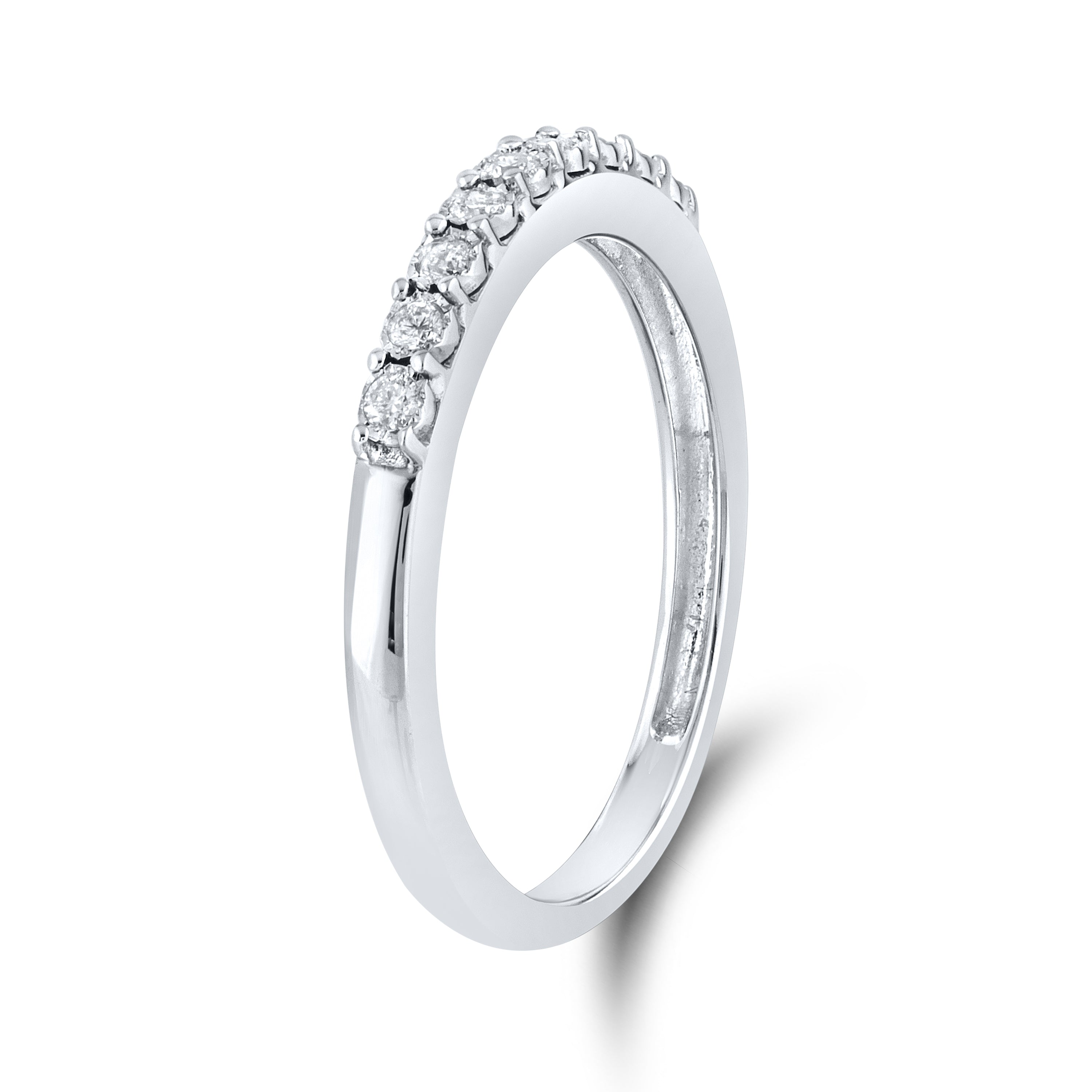 10kt White Gold 0.13 ctw Diamond Ladies band