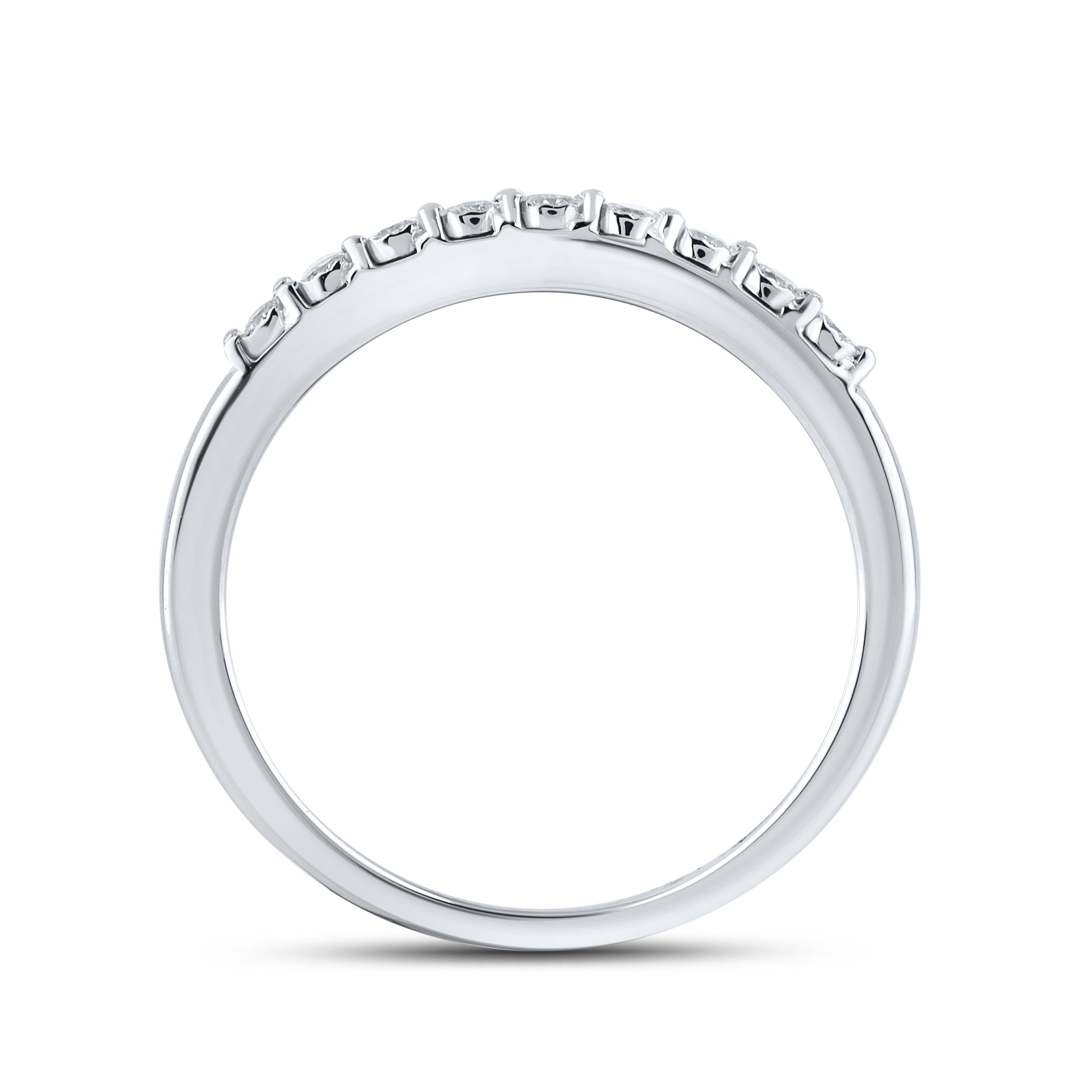 10kt White Gold 0.13 ctw Diamond Ladies band