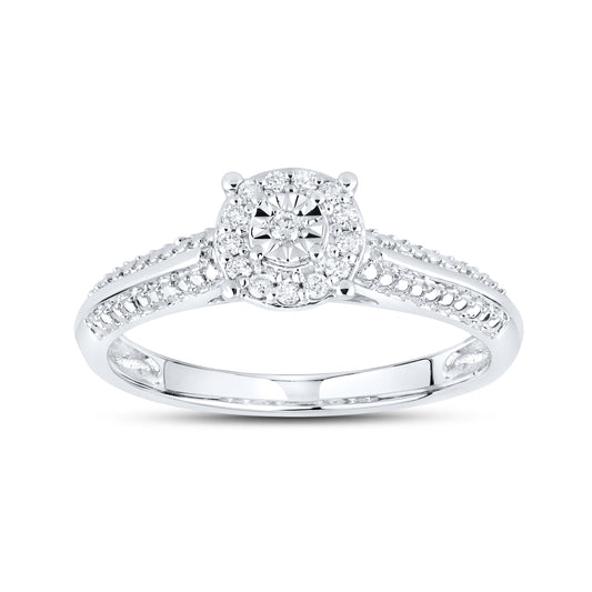 10kt White gold 0.11 CTW Fashion Diamond ring