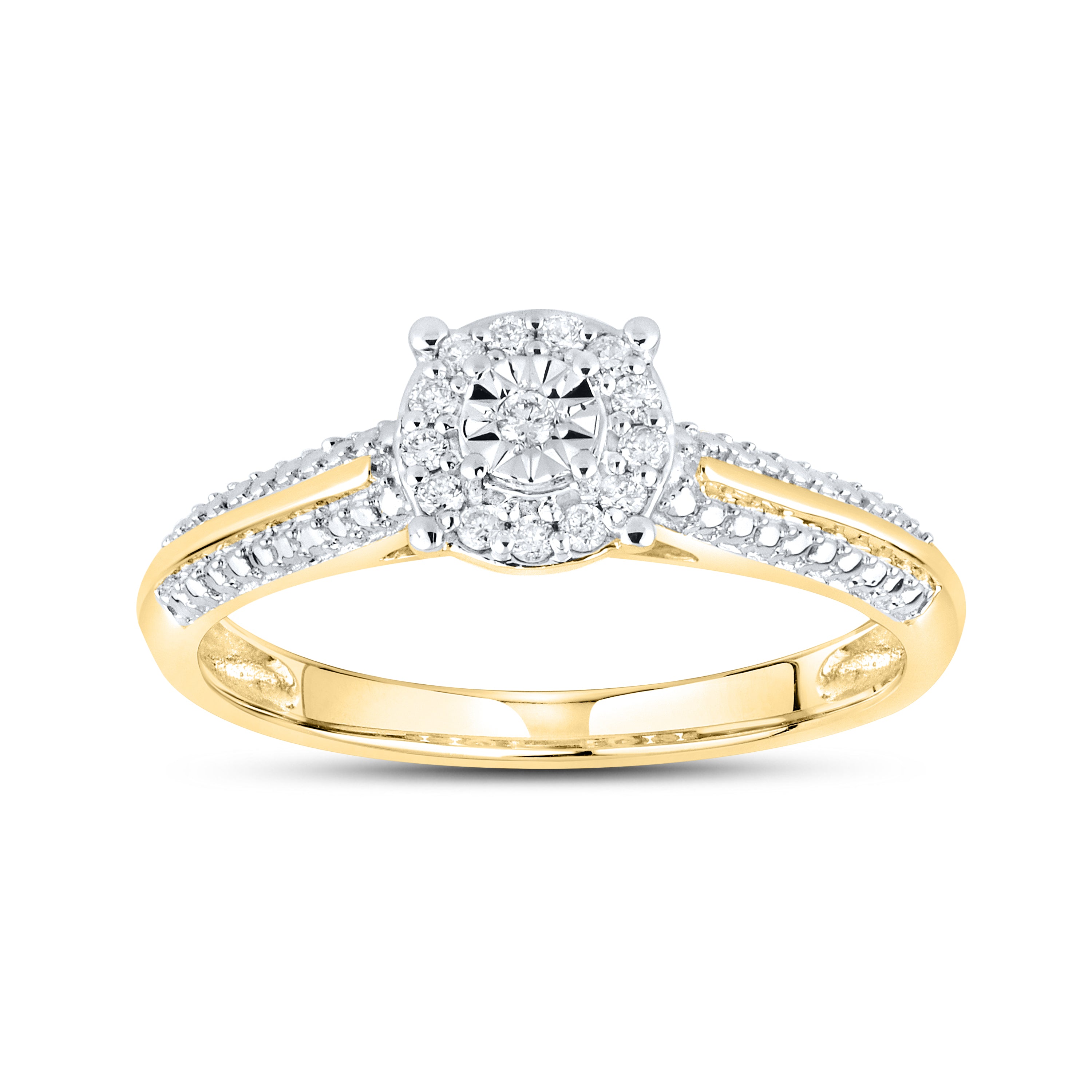 10kt Yellow gold 0.11 CTW Fashion Diamond ring