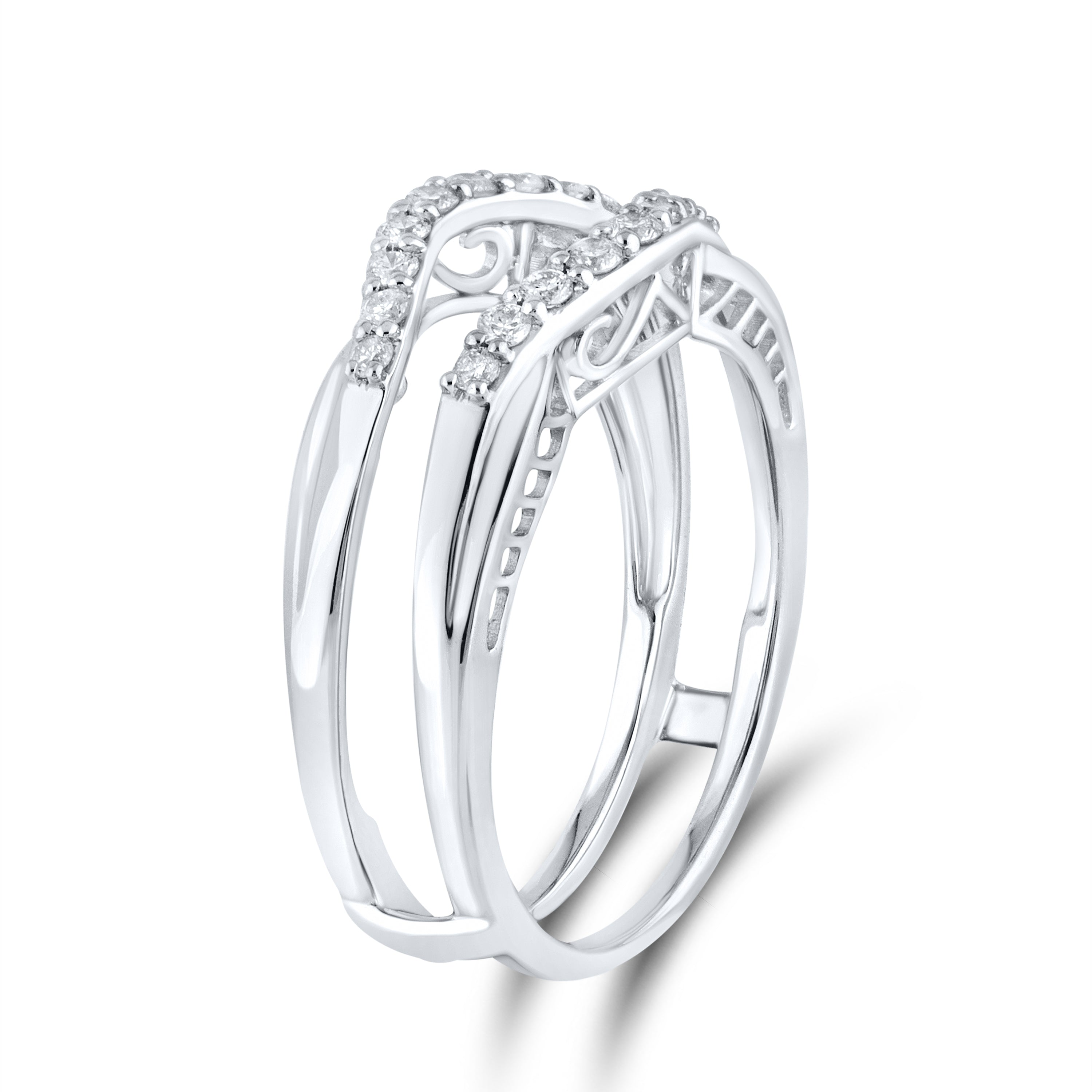 14K WHITE GOLD Diamond ENHANCER 0.27 CTW