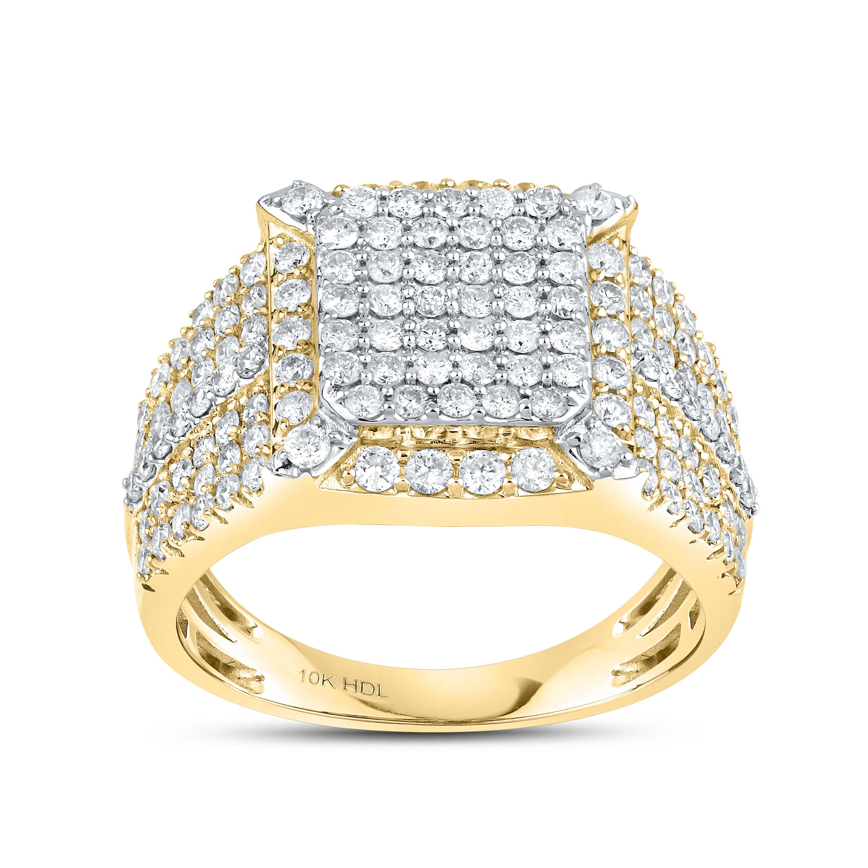 10KT YELLOW GOLD 1.93 CTW MEN'S DIAMOND RING