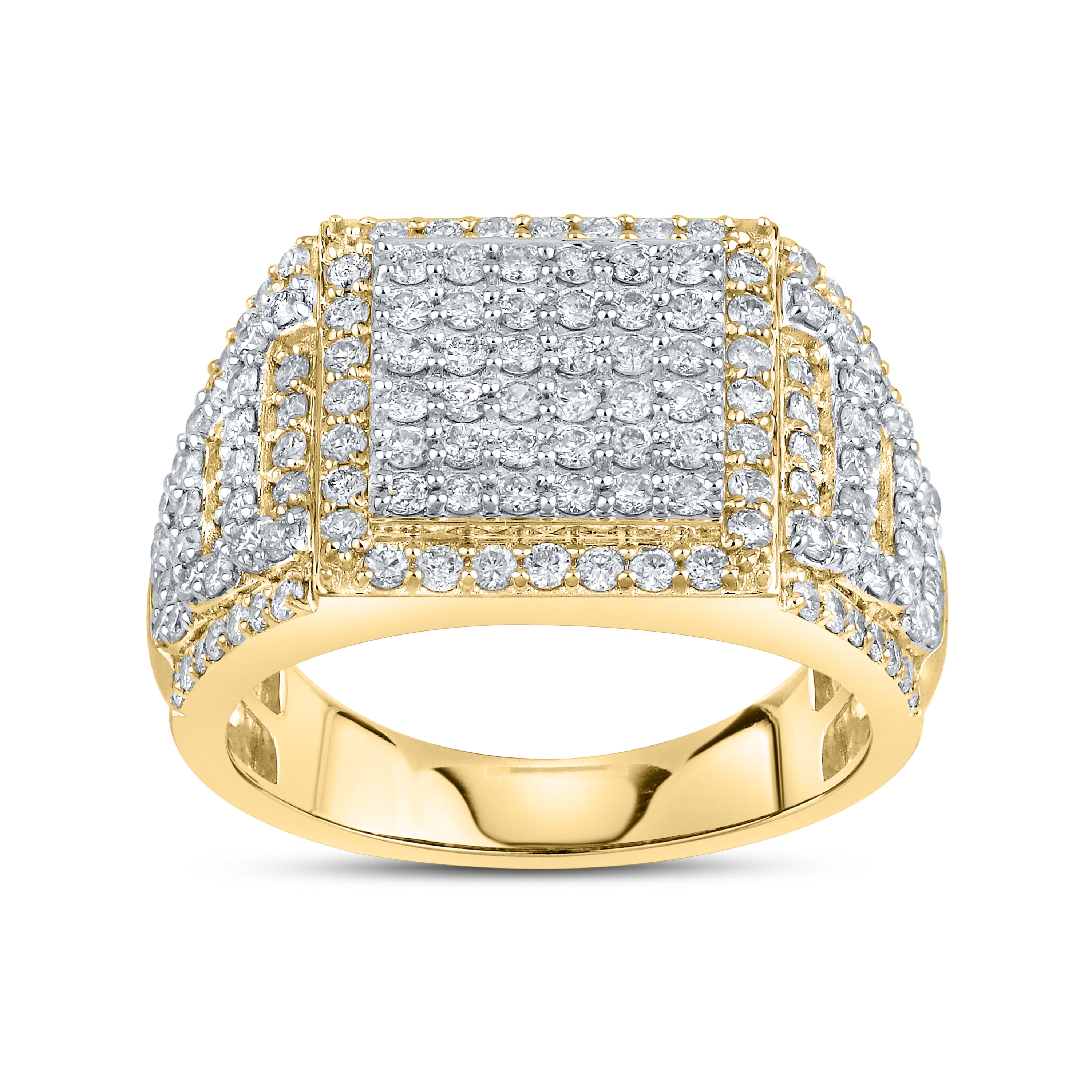 10KT YELLOW GOLD 1.95 CTW MEN'S DIAMOND RINGS