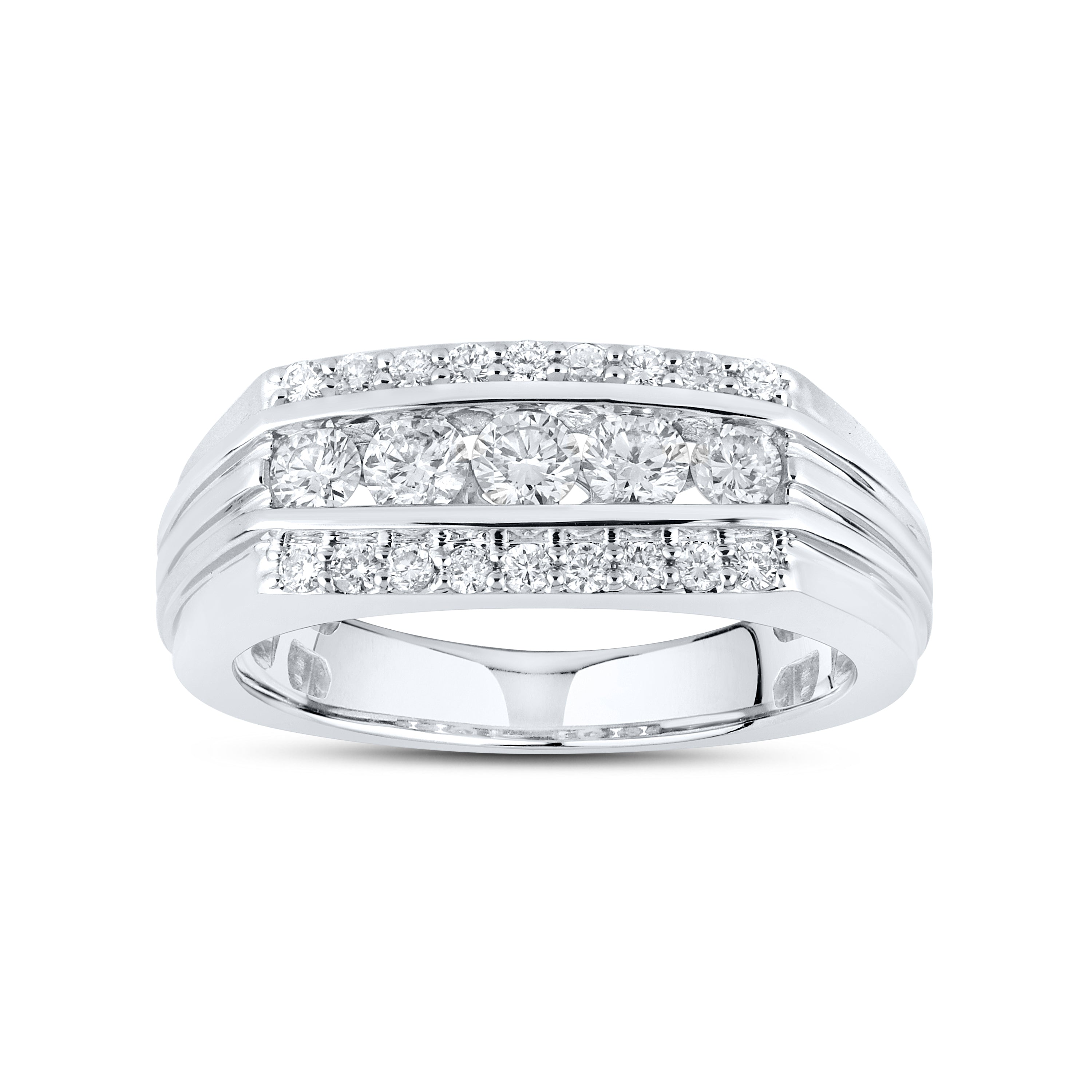 14KT WHITE GOLD 1.01 CTW MEN'S DIAMOND RING