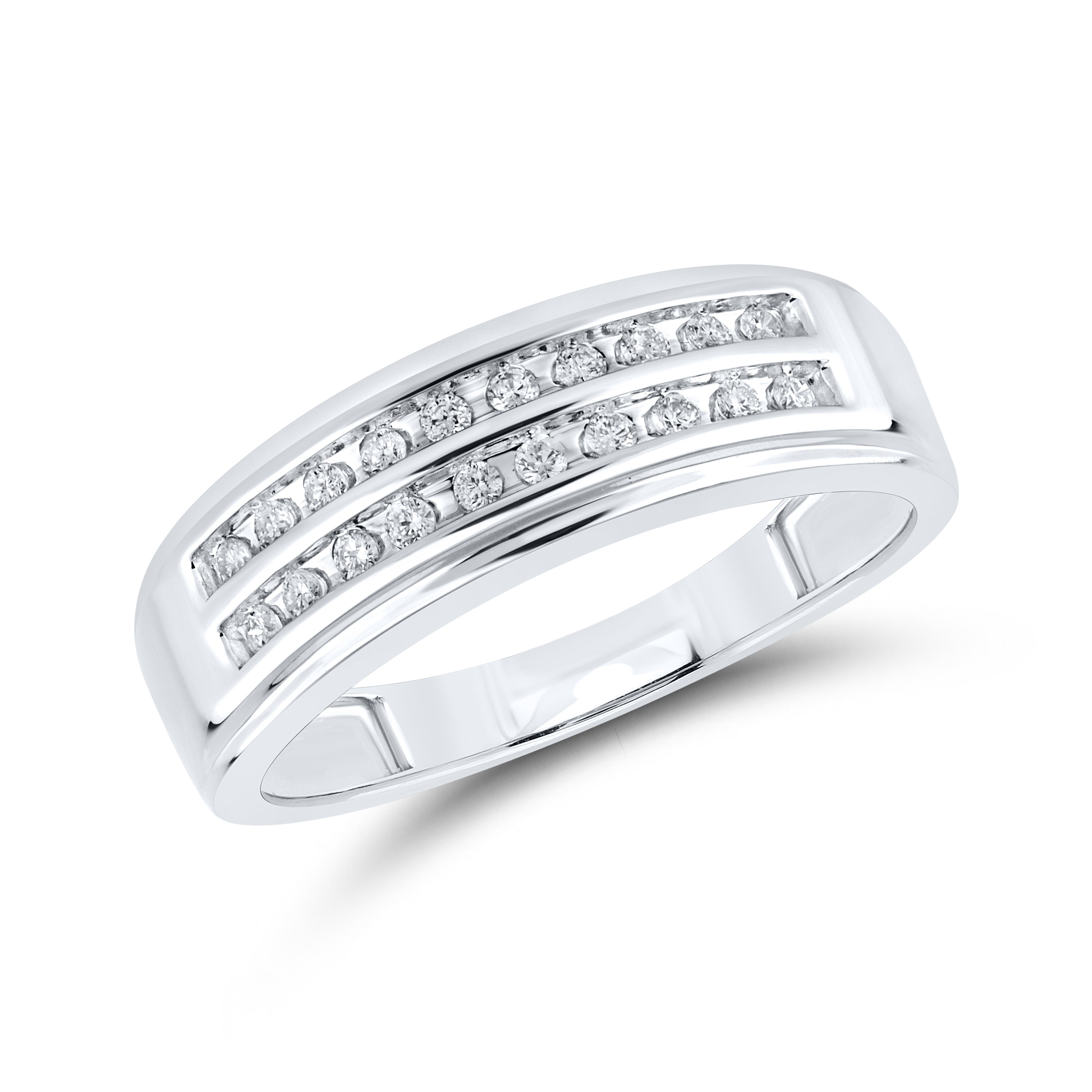 10KT WHITE GOLD 0.26 CTW MEN’S DIAMOND RING