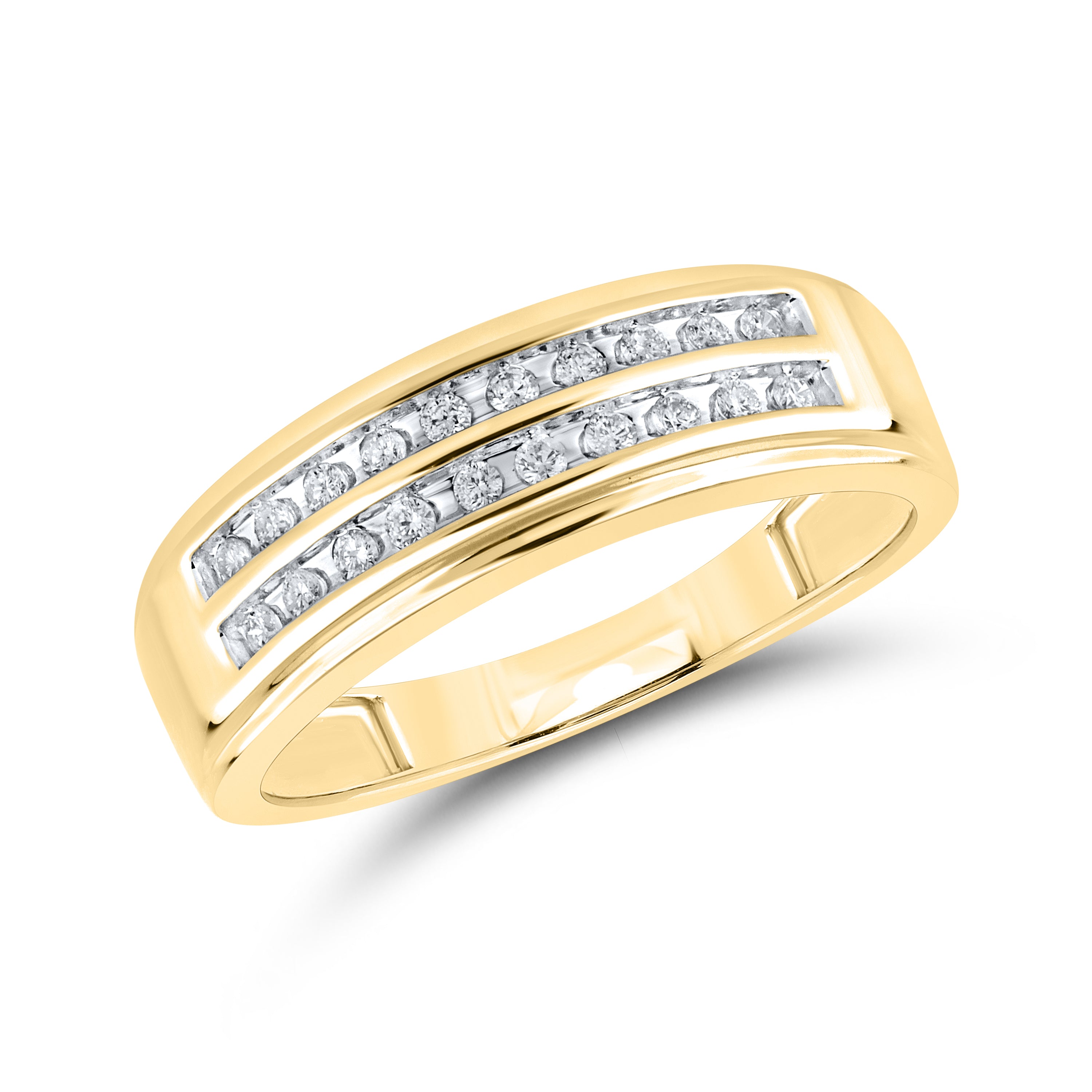 10KT YELLOW GOLD 0.24 CTW MEN’S DIAMOND RING