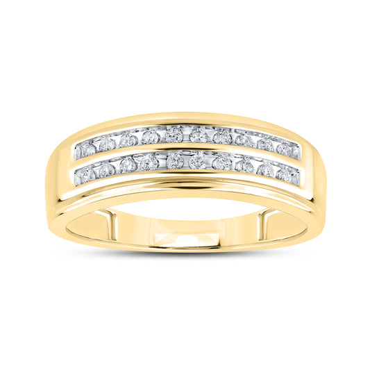 10KT YELLOW GOLD 0.24 CTW MEN’S DIAMOND RING