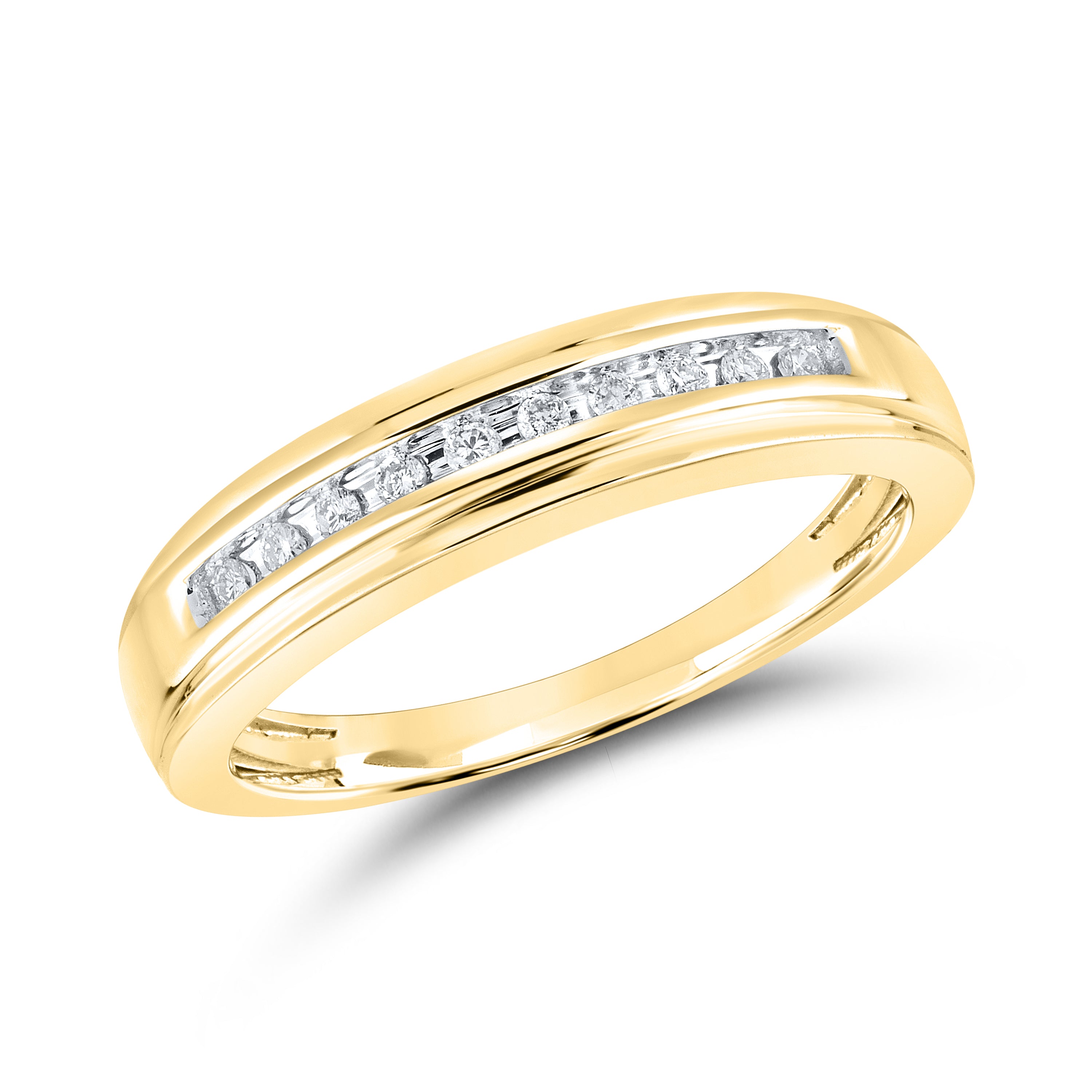 10KT YELLOW GOLD 0.12 CTW MEN’S DIAMOND RING