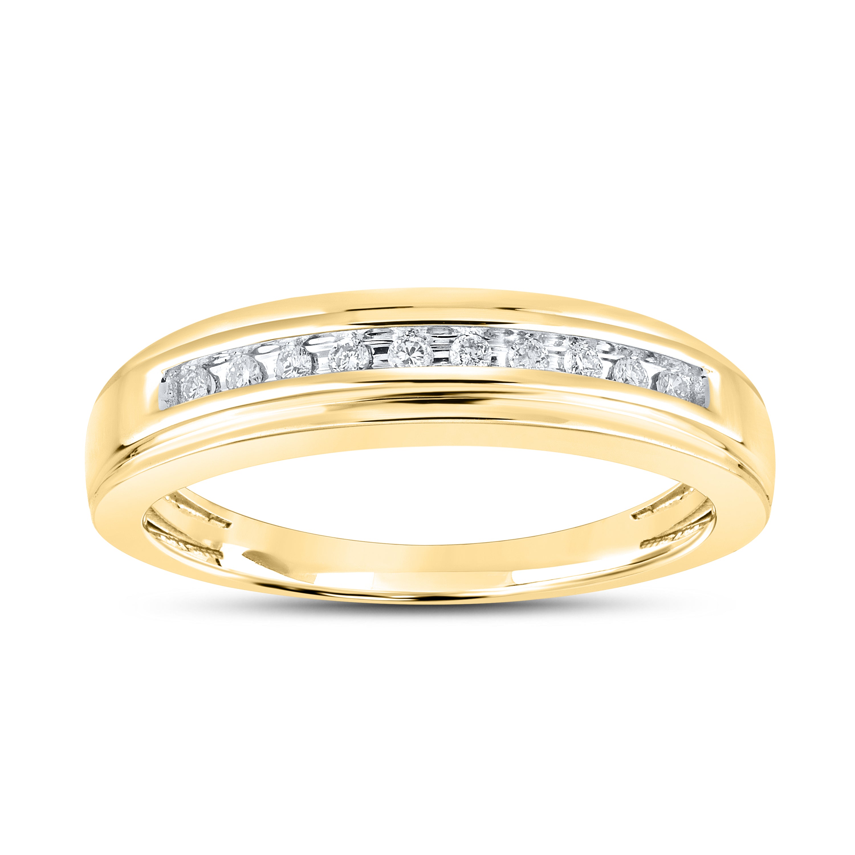 10KT YELLOW GOLD 0.12 CTW MEN’S DIAMOND RING
