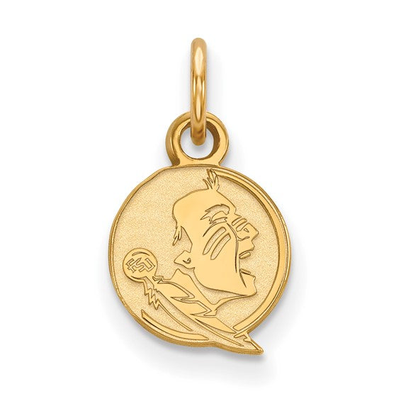 14kt Yellow Gold Logo Art Florida State University Seminole Extra Small Pendant