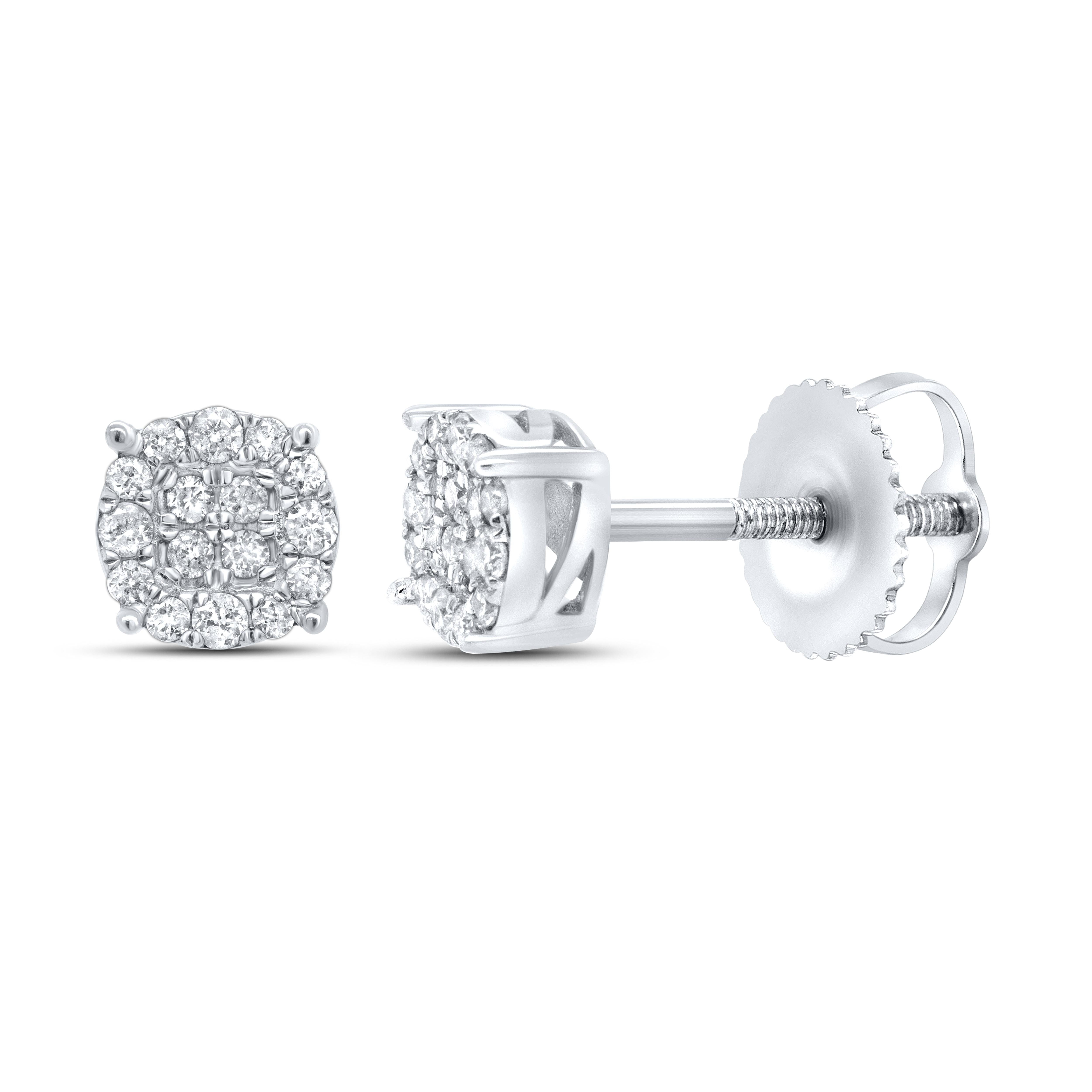 10k White gold 0.15 ctw diamond earrings