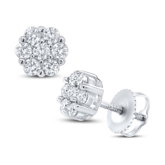10KT WHITE GOLD 0.48 DIAMOND EARRINGS