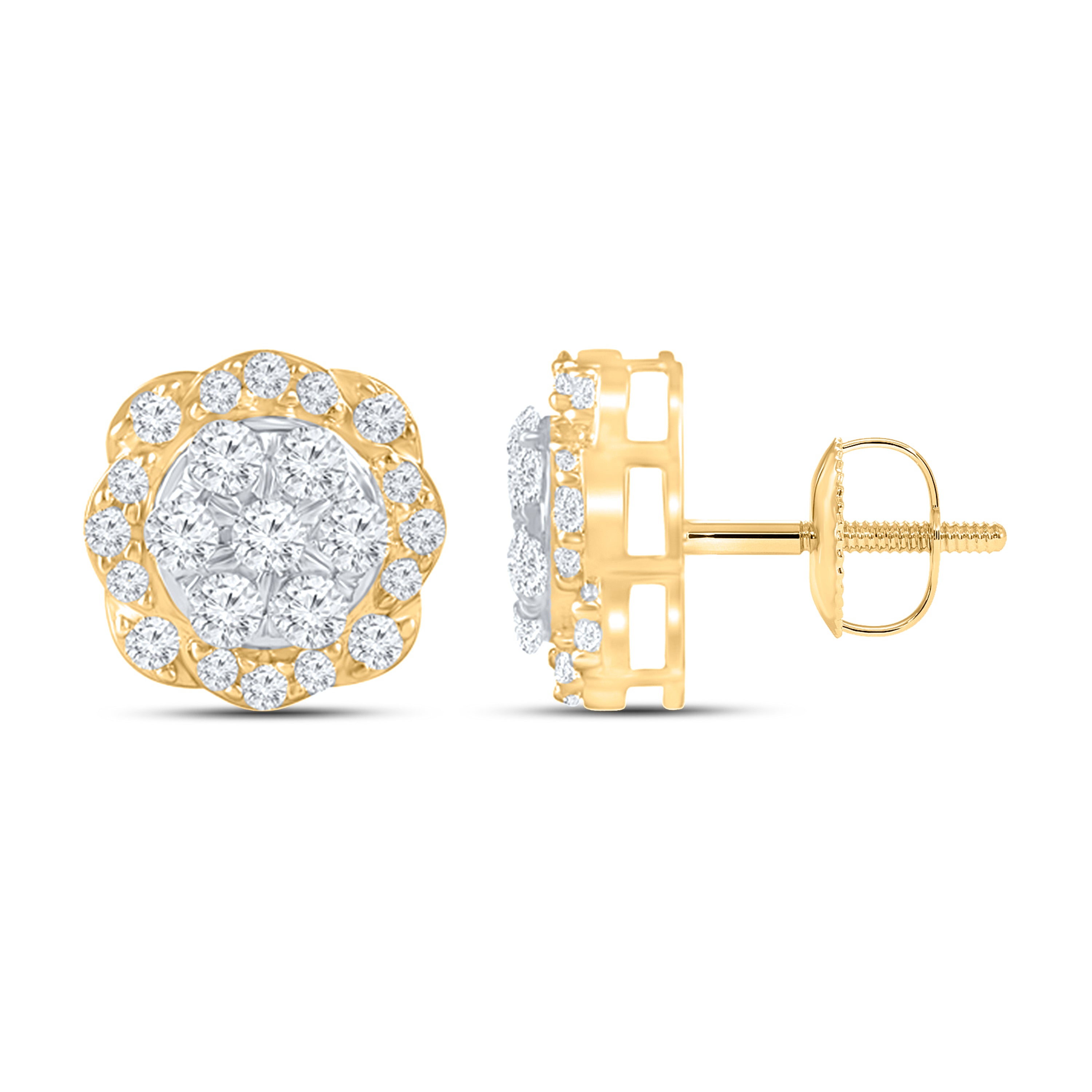 10K YELLOW GOLD 0.26 CTW DIAMOND EARRINGS