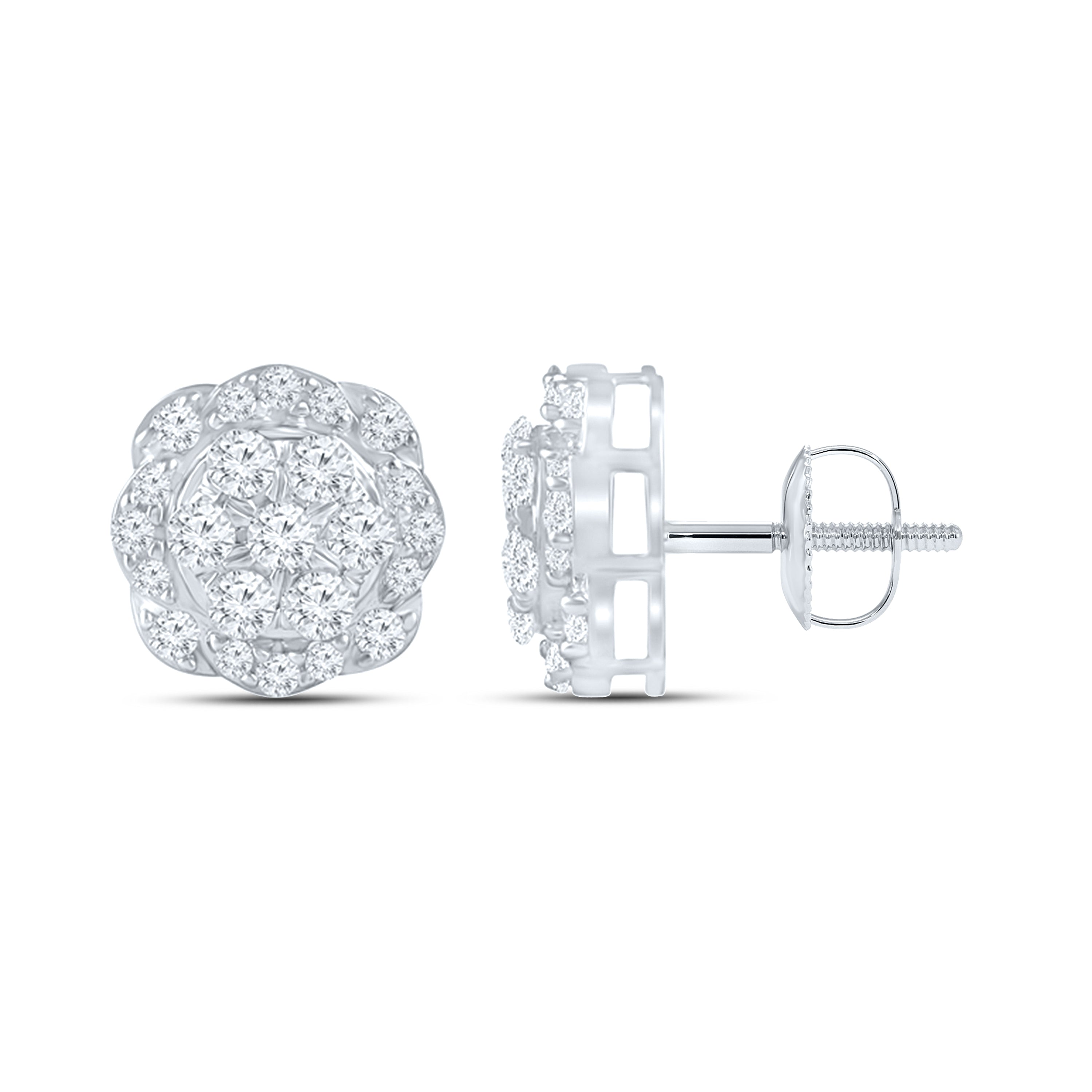 10KT WHITE GOLD 0.53 CTW DIAMOND EARRINGS