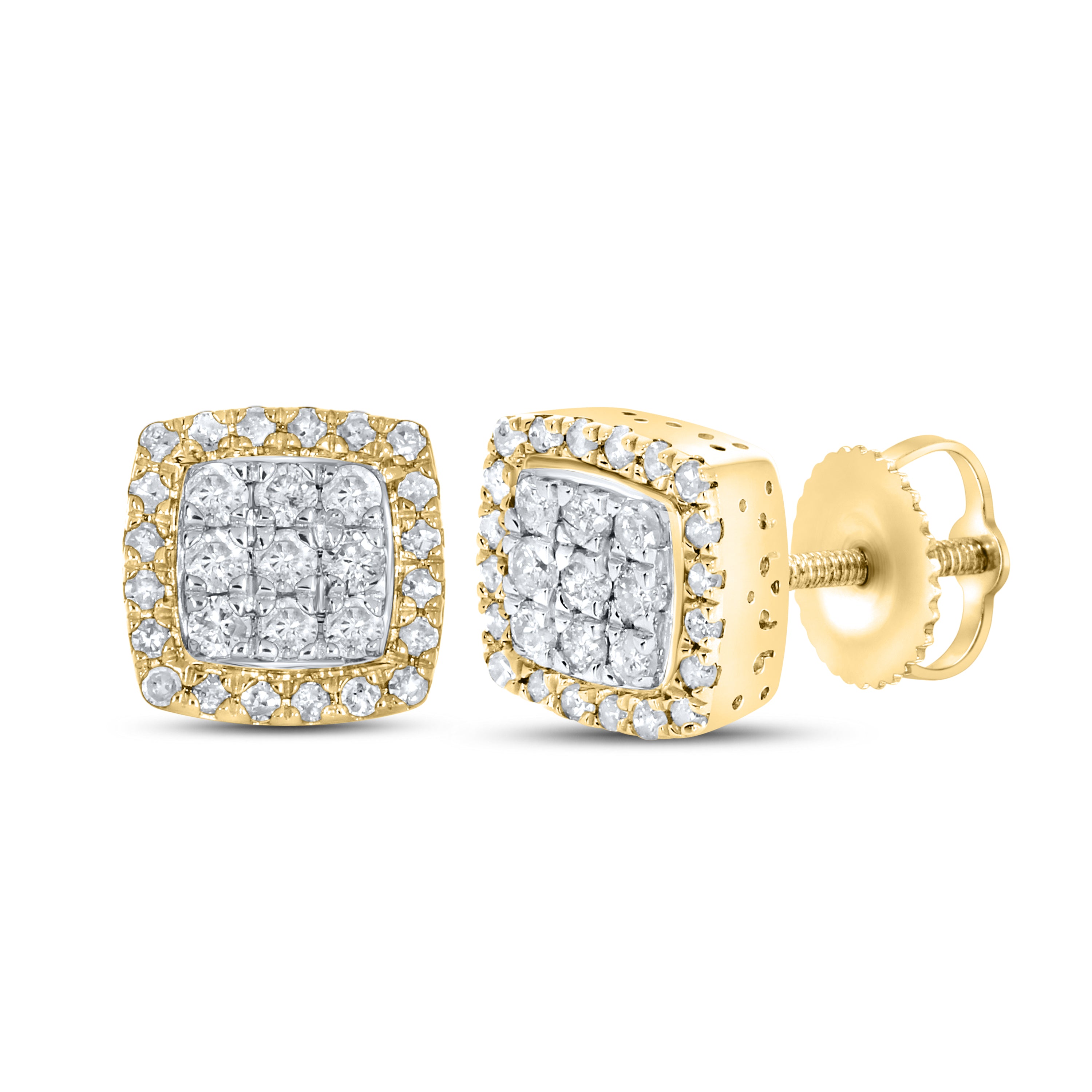 10KT YELLOW GOLD 0.51 CTW DIAMOND EARRINGS