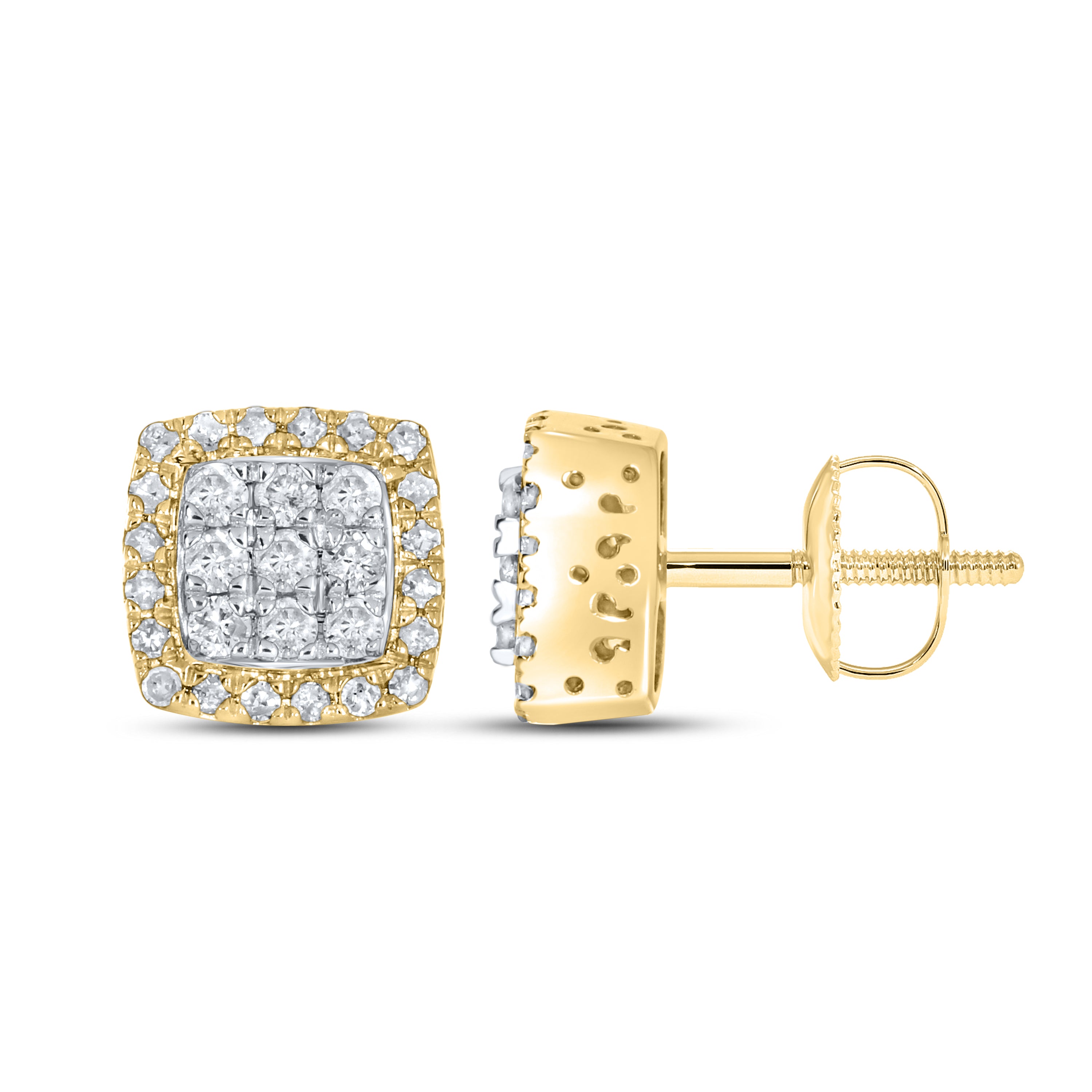 10KT YELLOW GOLD 0.51 CTW DIAMOND EARRINGS