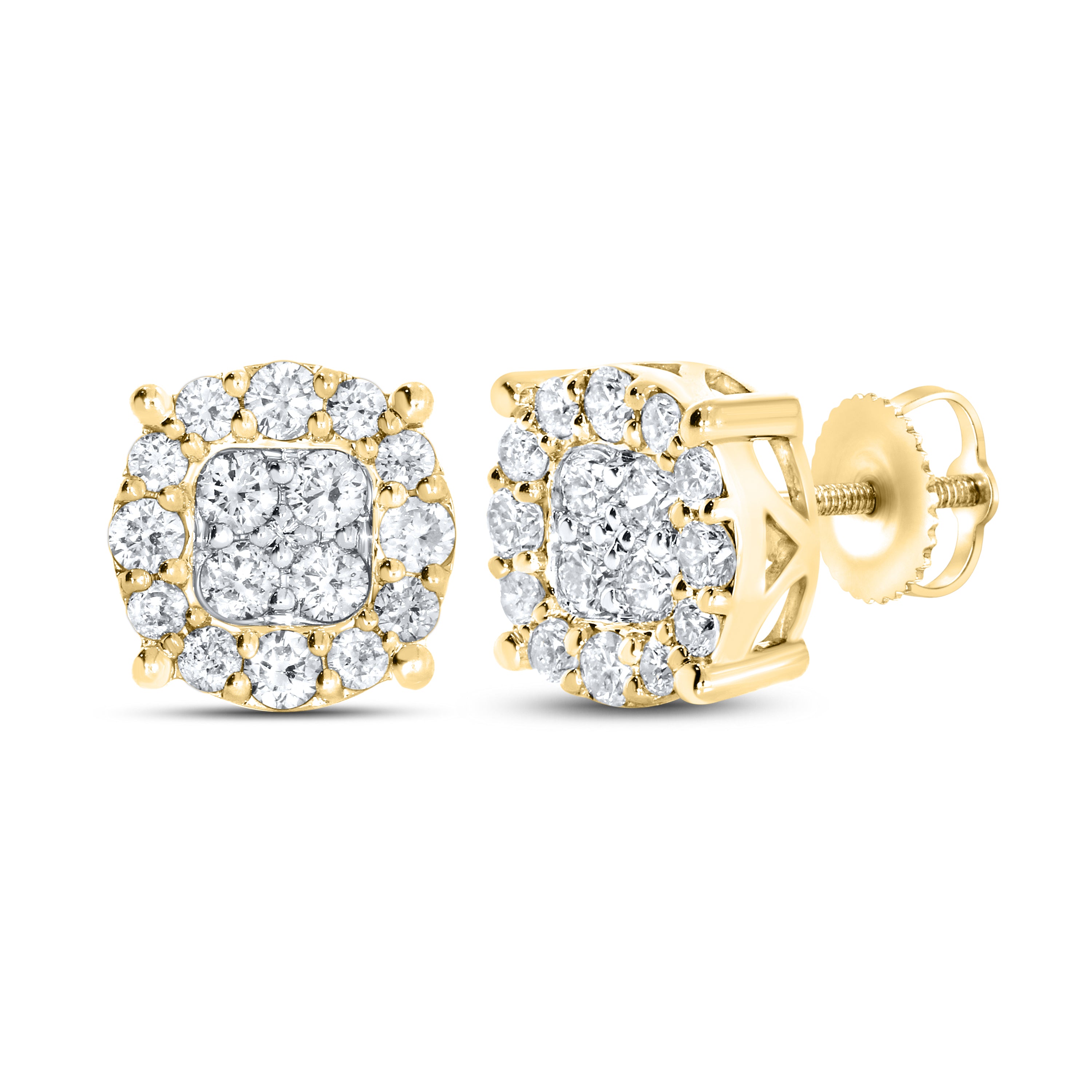 10KT YELLOW GOLD 0.76 CTW DIAMOND EARRINGS