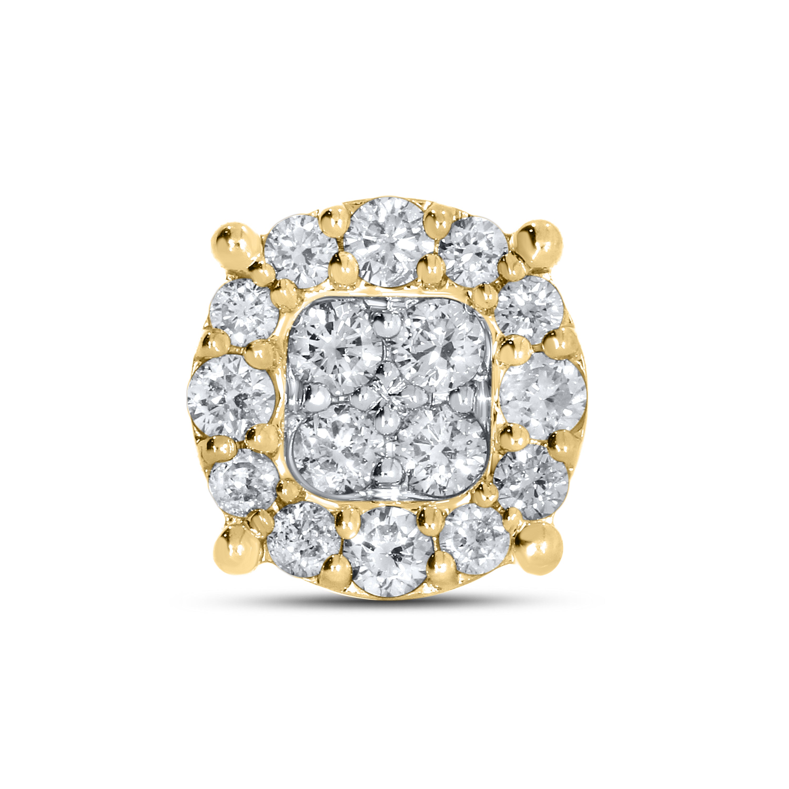 10KT YELLOW GOLD 1.04 CTW NATURAL DIAMOND EARRINGS