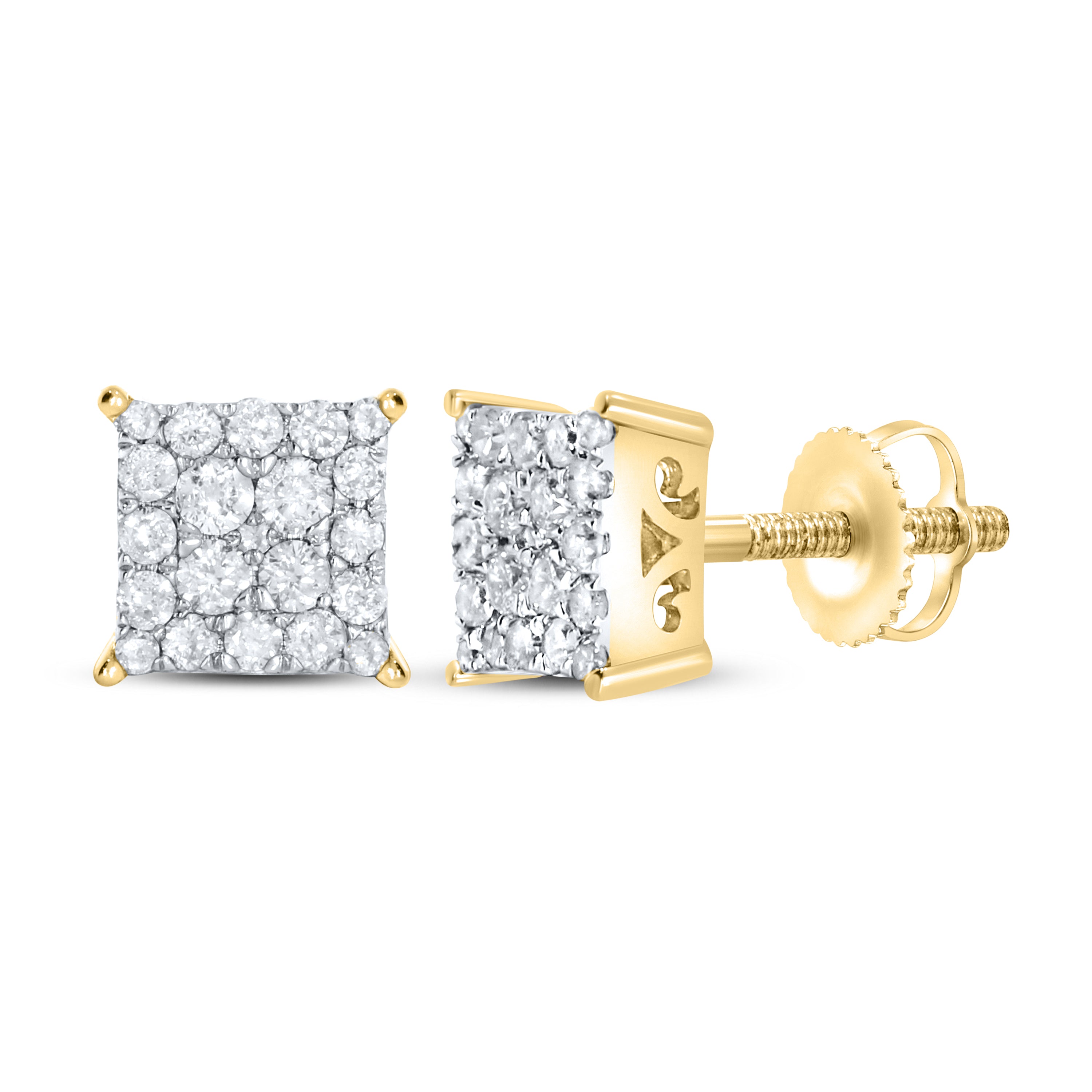10Kt Yellow Gold 0.25 ctw Diamond Earrings