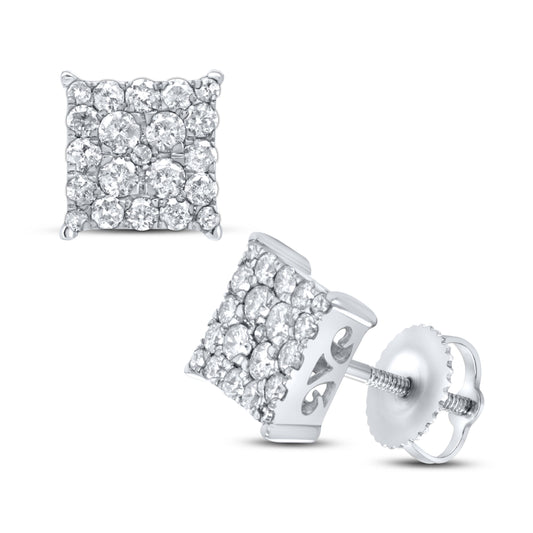 10K White Gold 0.45 CTW Diamond Earrings