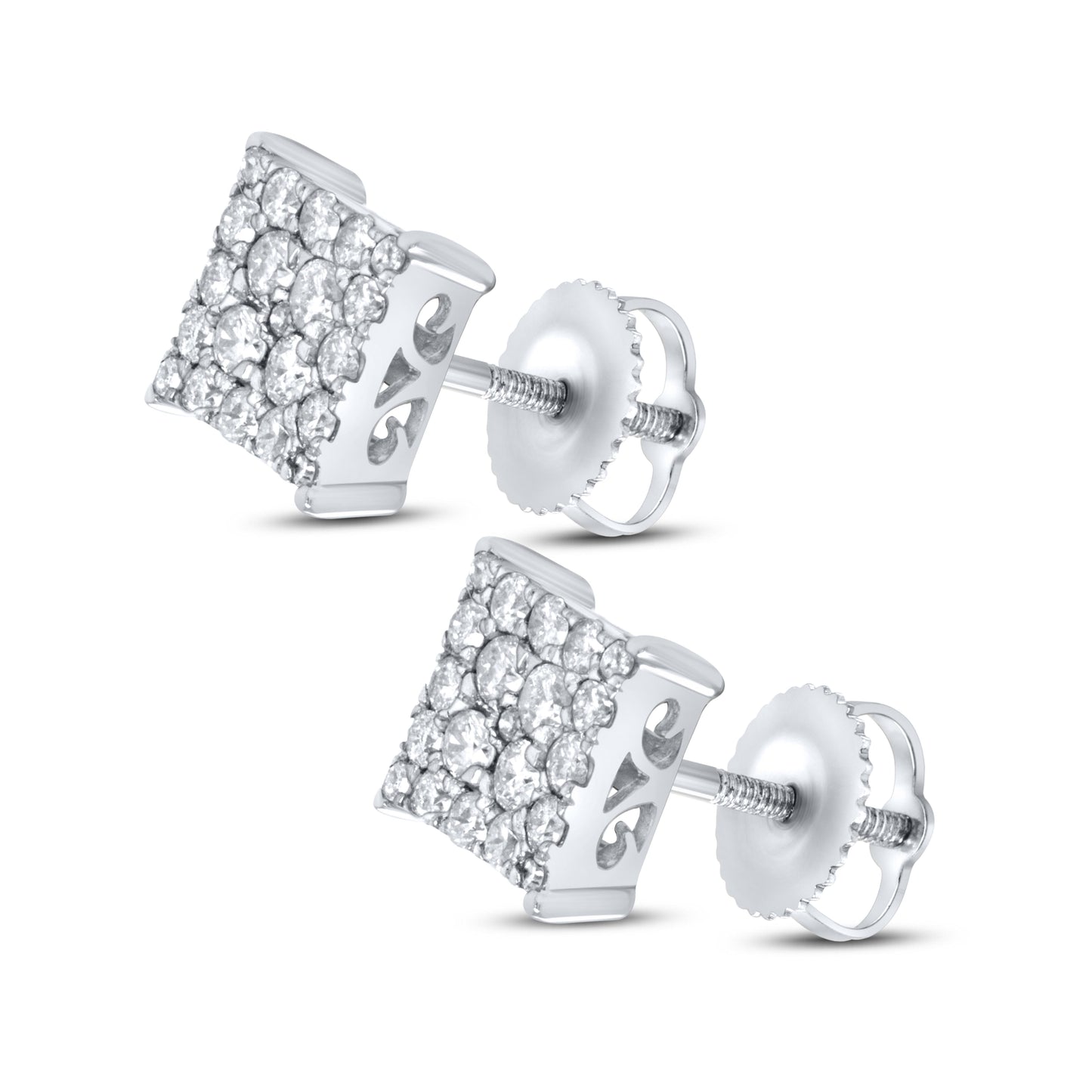10K White Gold 0.45 CTW Diamond Earrings