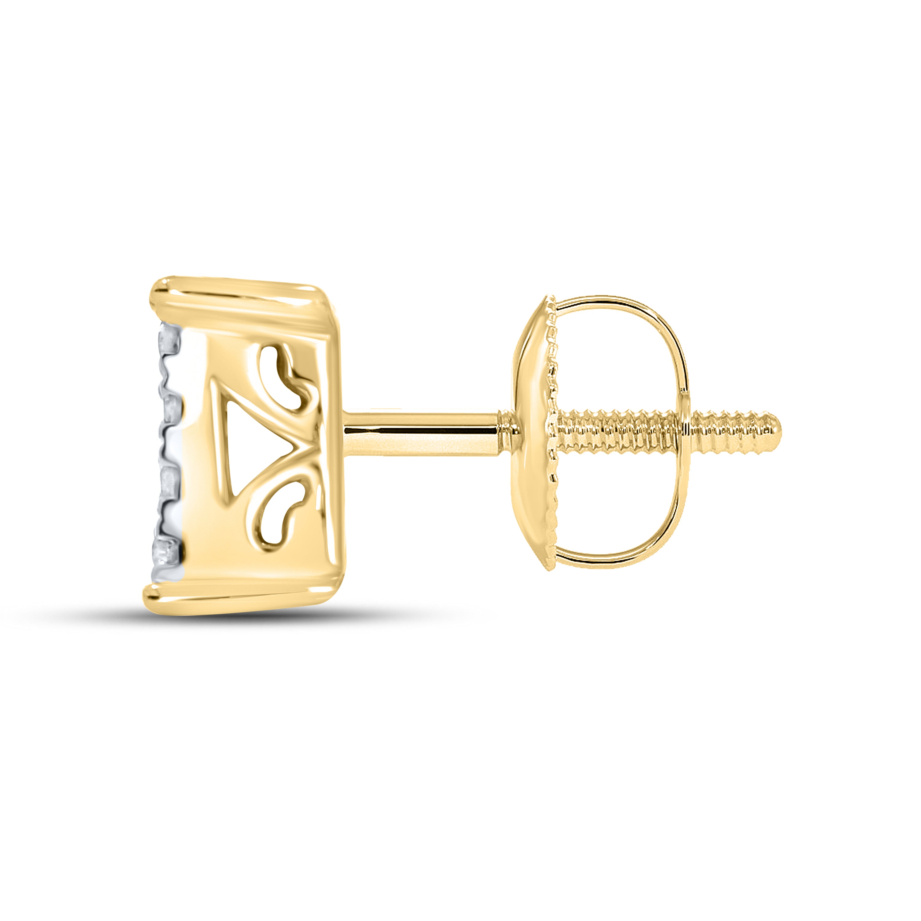 10KT Yellow Gold 0.25 CTW Natural Diamond Earrings