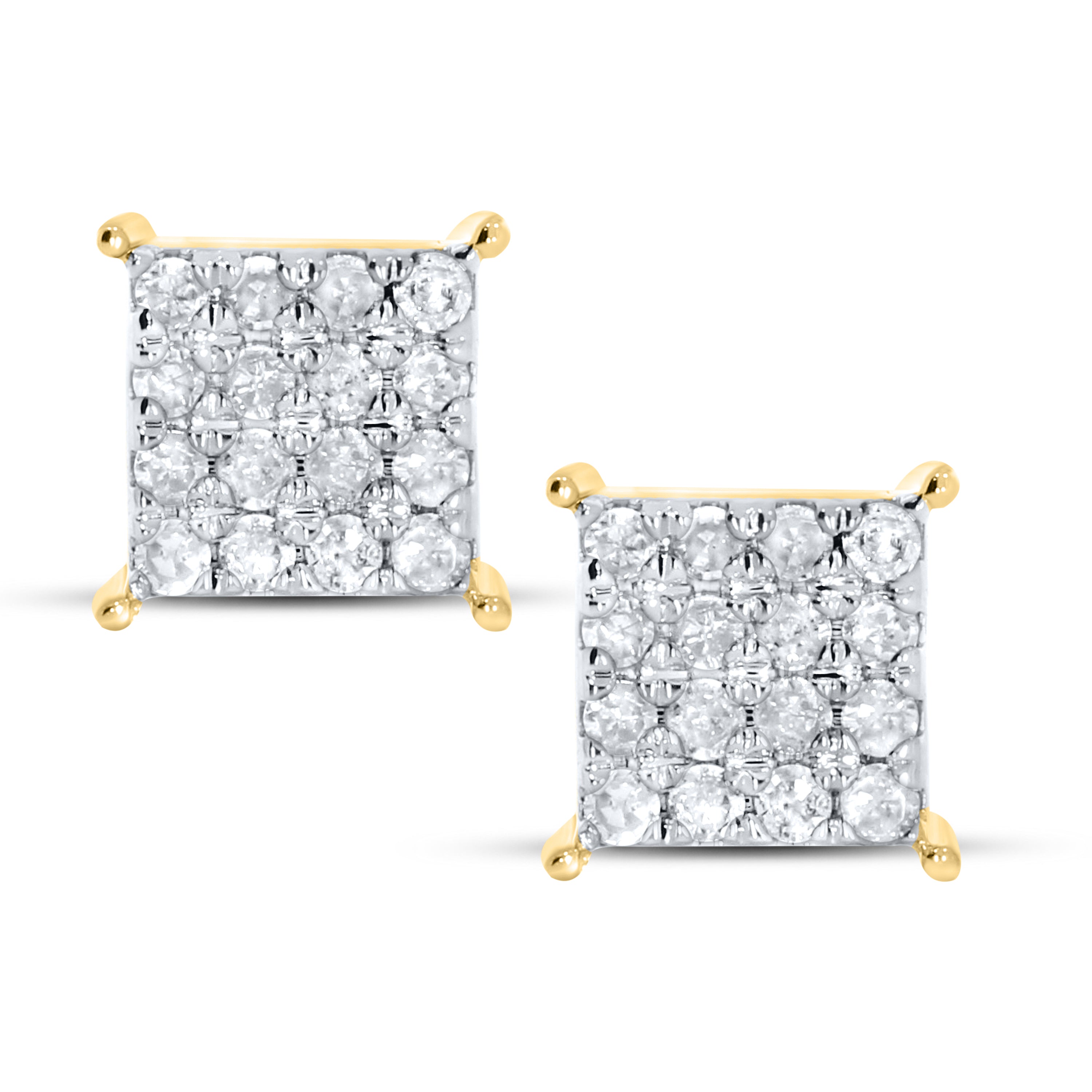 10KT Yellow Gold 0.25 CTW Natural Diamond Earrings