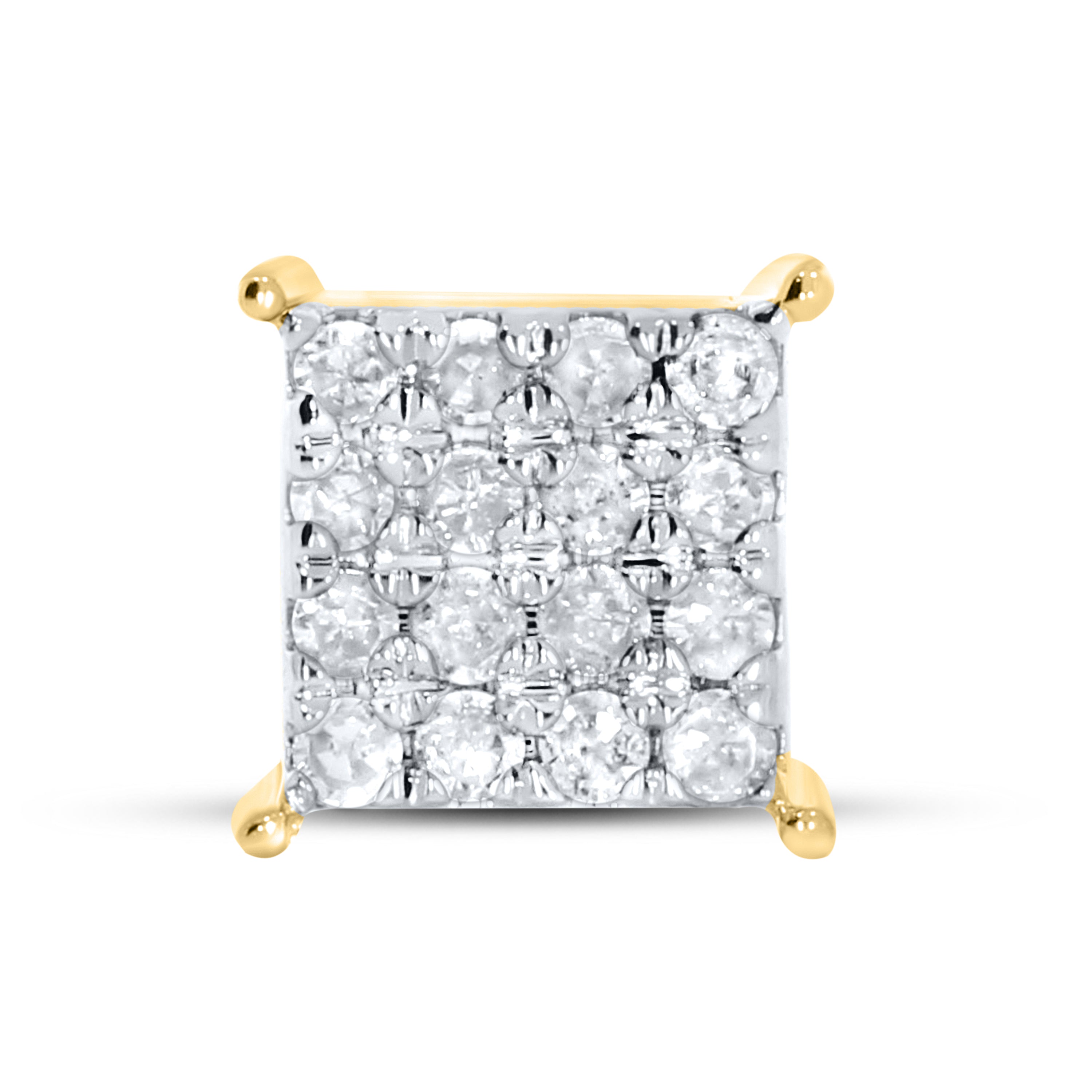 10KT Yellow Gold 0.25 CTW Natural Diamond Earrings