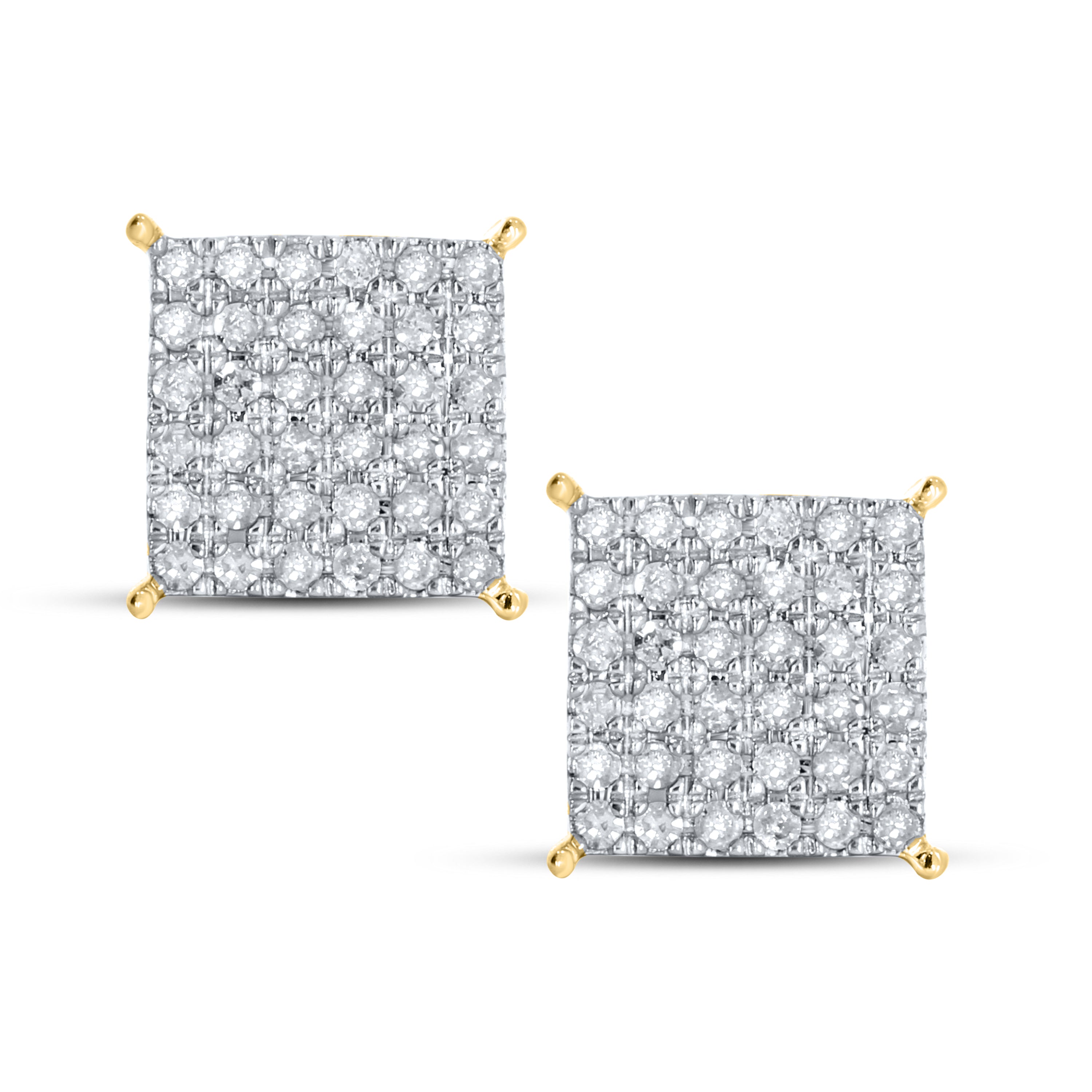 10KT Yellow Gold 0.52 CTW Natural Diamond Earrings