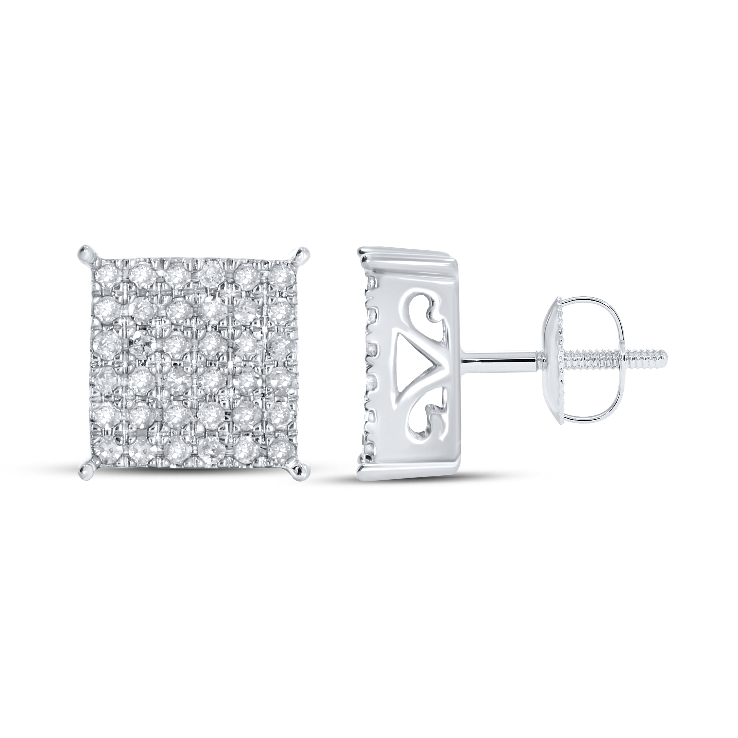 10KT White Gold 0.52 CTW Natural Diamond Earrings