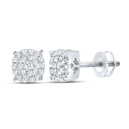 10K WHITE GOLD 0.13 CTW DIAMOND EARRINGS