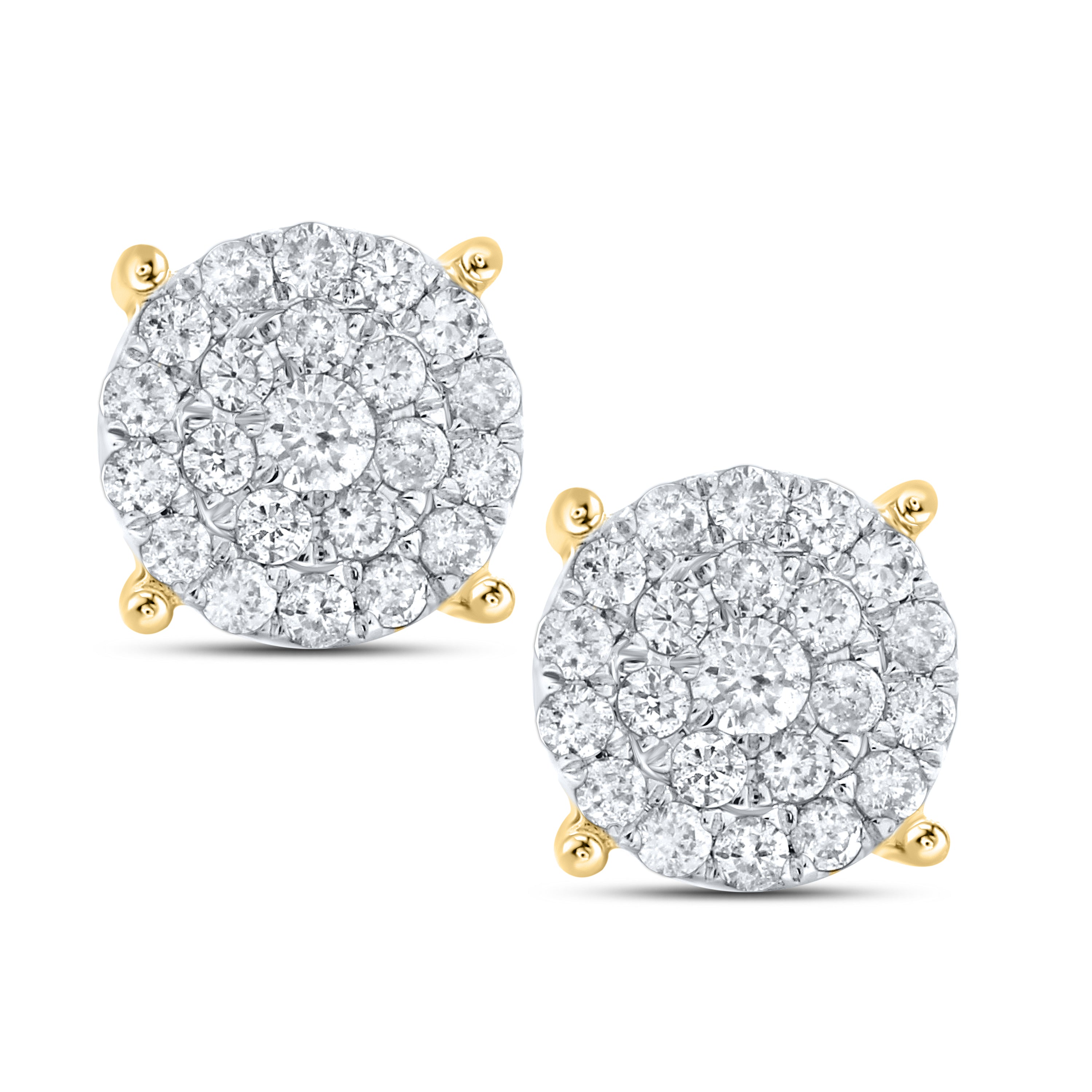 10KT YELLOW GOLD 0.72 CTW DIAMOND EARRINGS