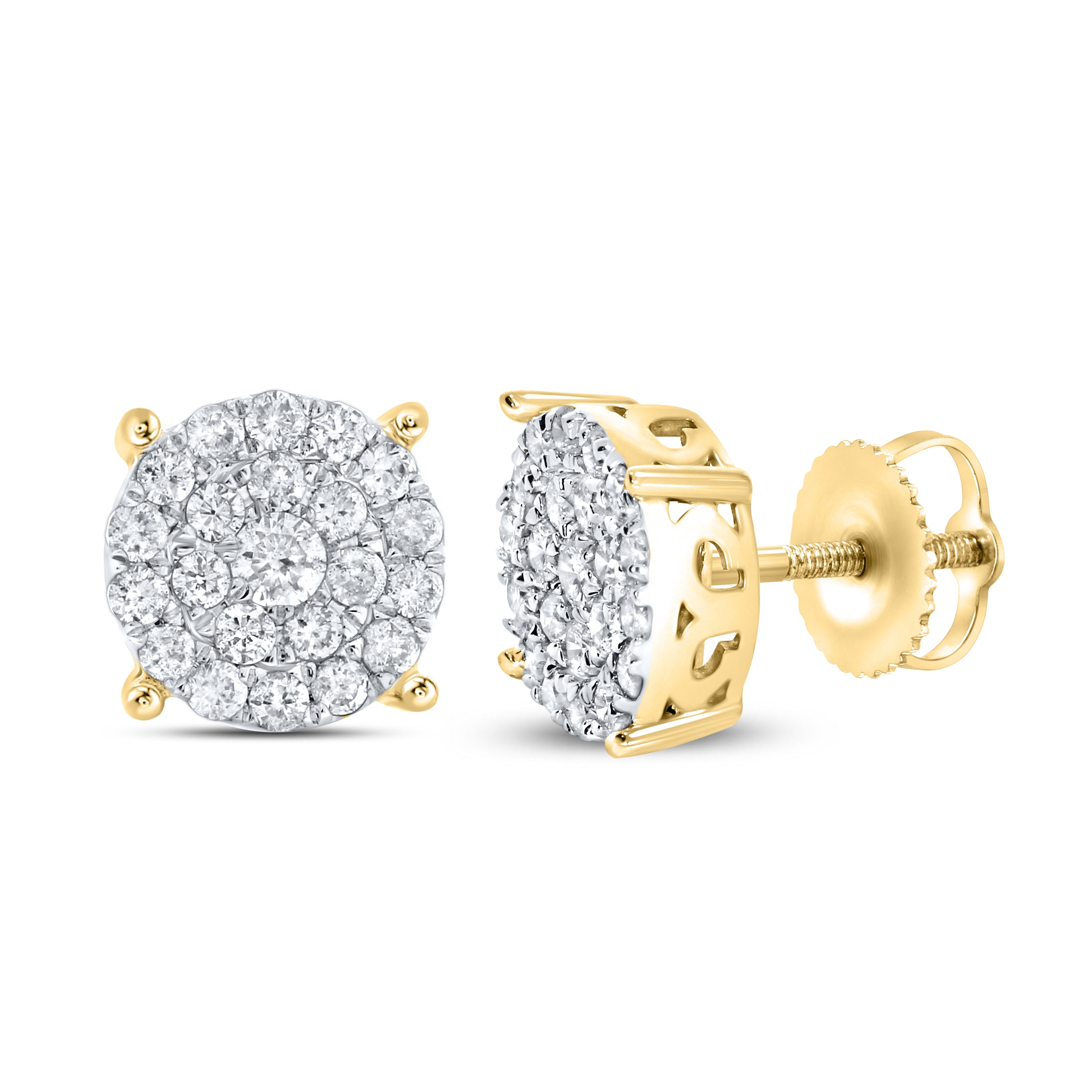 10KT YELLOW GOLD 0.72 CTW DIAMOND EARRINGS