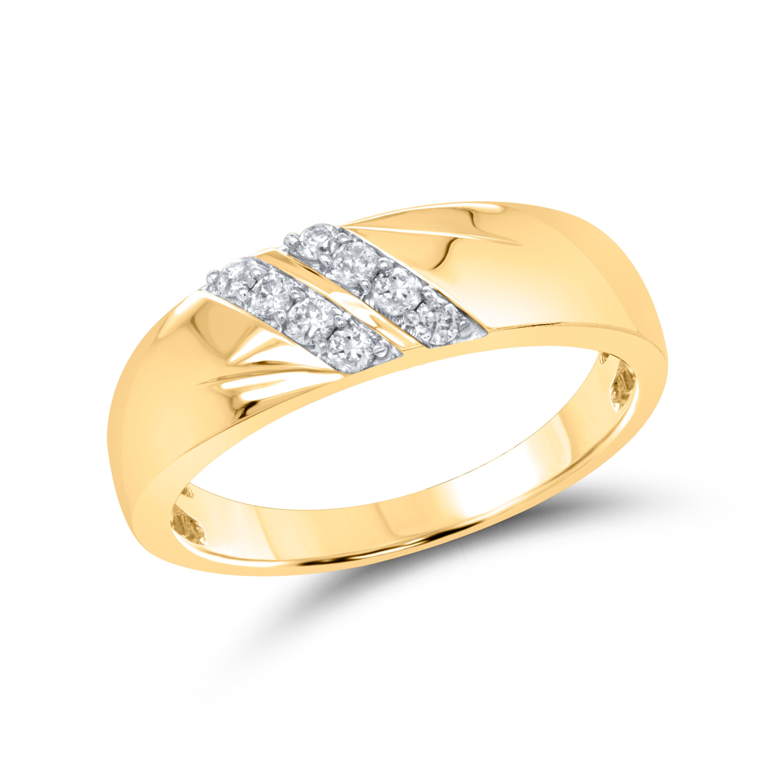 10k Yellow Gold 0.26 CTW Men’s Diamond Band