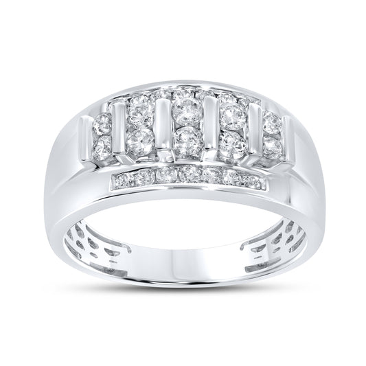 10k White Gold 0.94 CTW Men’s Diamond Band Ring