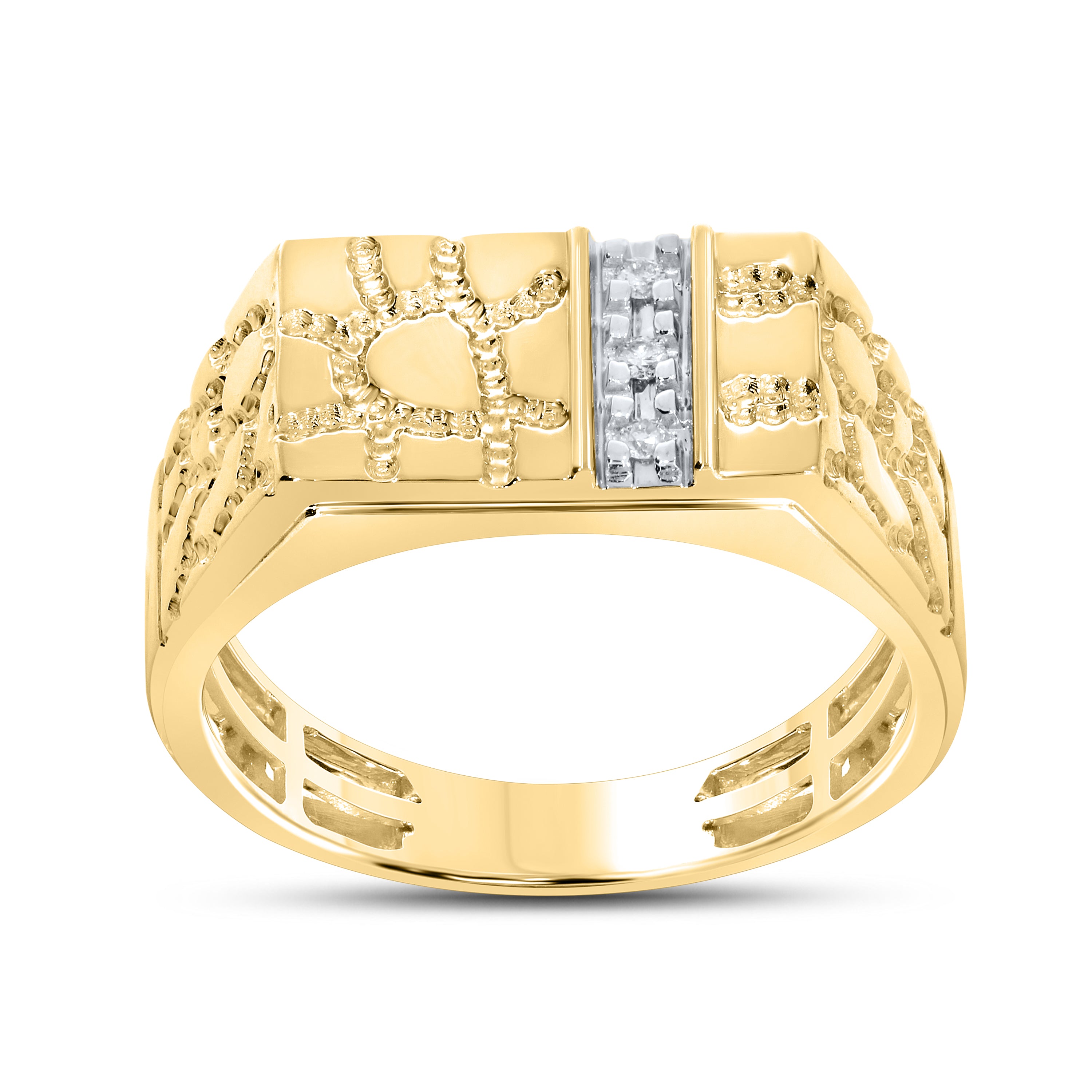 10kt Yellow Gold 0.04 CTW Men’s Diamond Ring