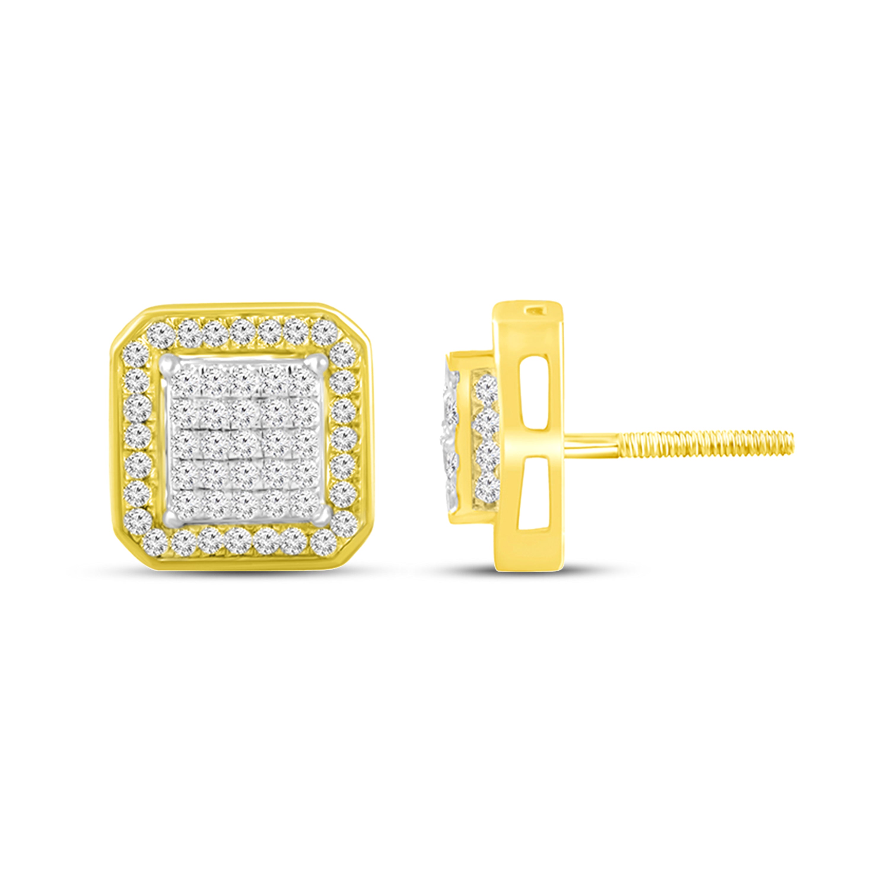 10KT YELLOW GOLD 1.53 CTW DIAMOND EARRINGS