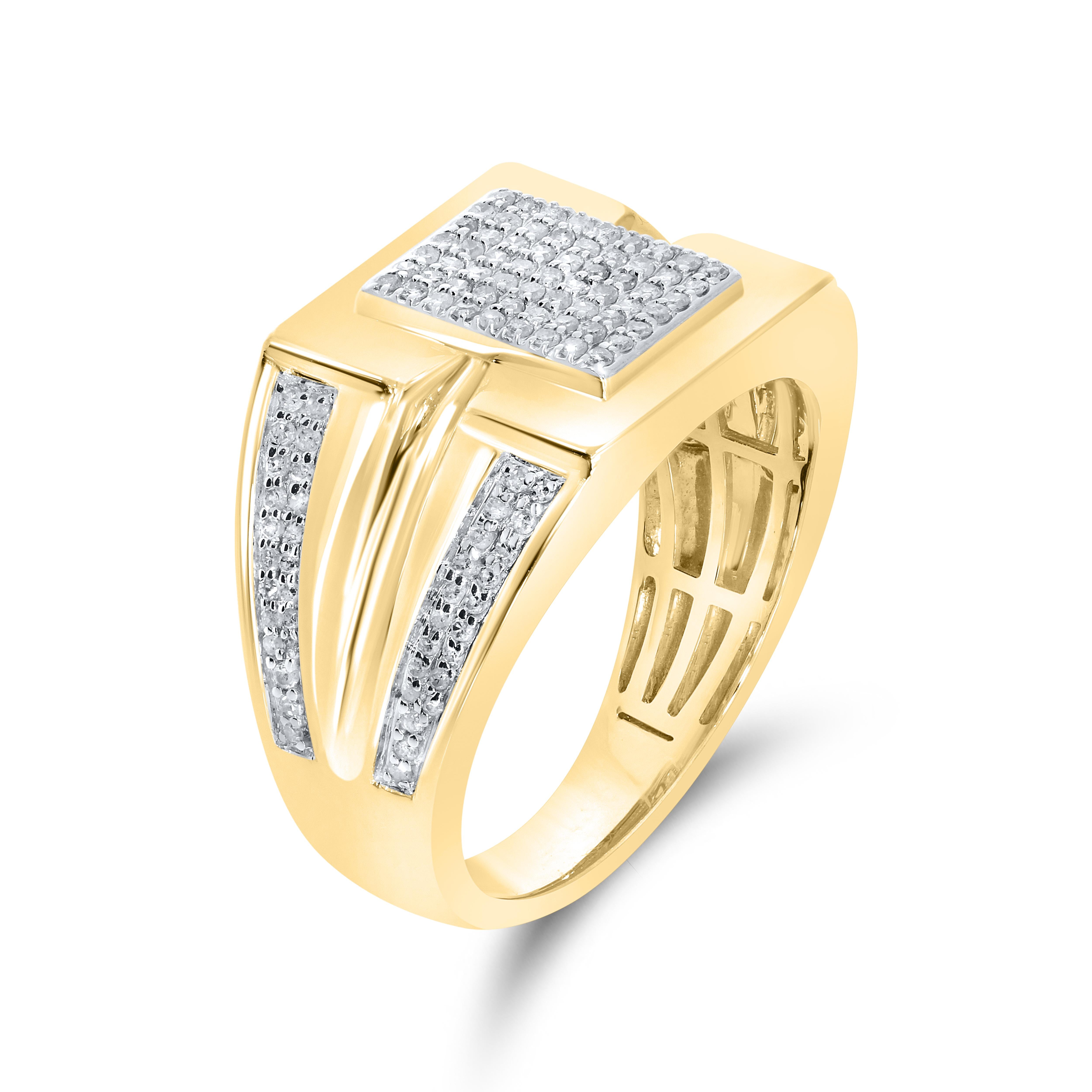 10kt Yellow Gold 0.55 CTW Men's Diamond Band