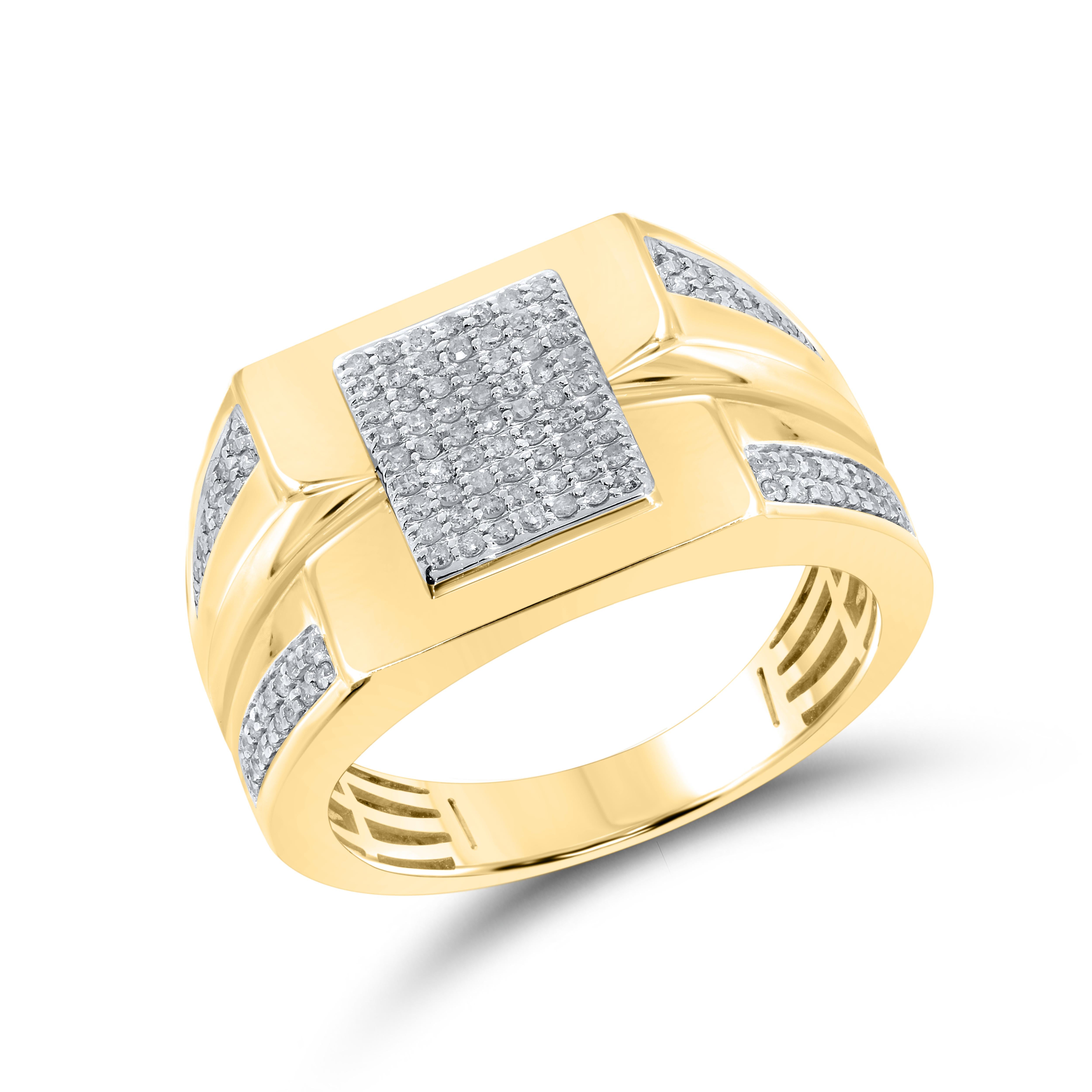 10kt Yellow Gold 0.55 CTW Men's Diamond Band