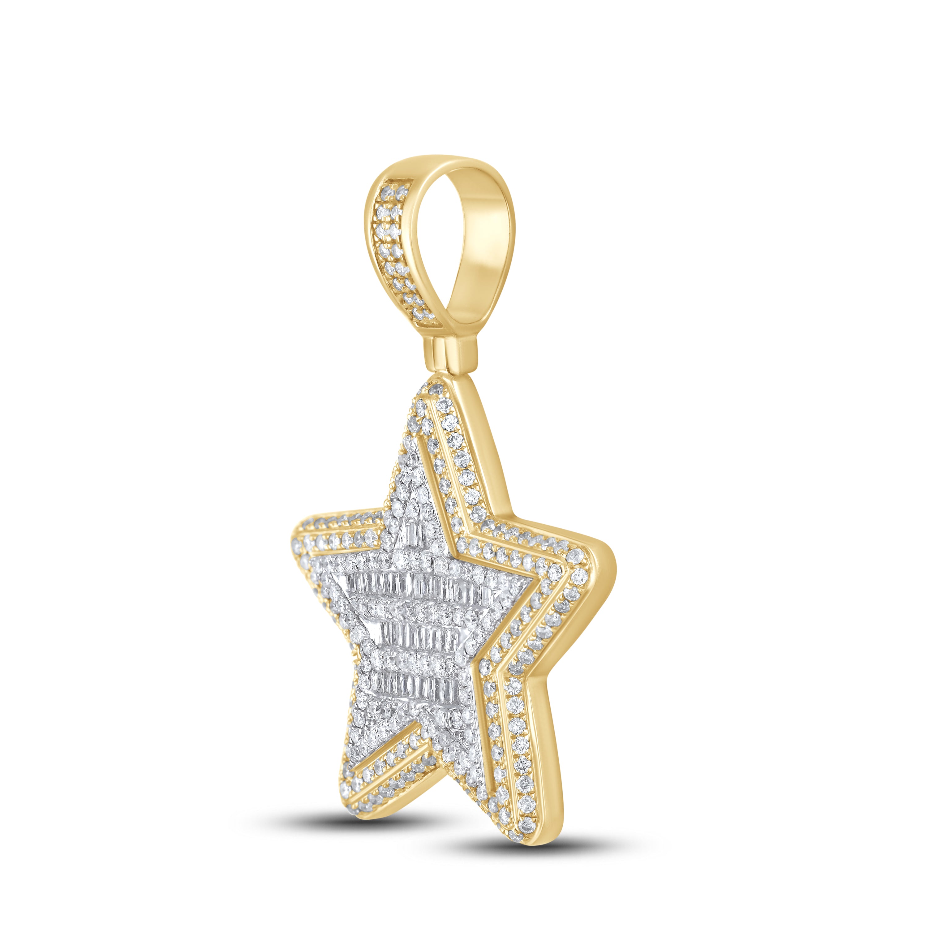 10kt Yellow Gold 2.03 ctw Diamond Five point star charm