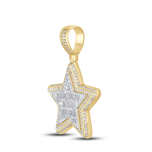 10kt Yellow Gold 2.03 ctw Diamond Five point star charm