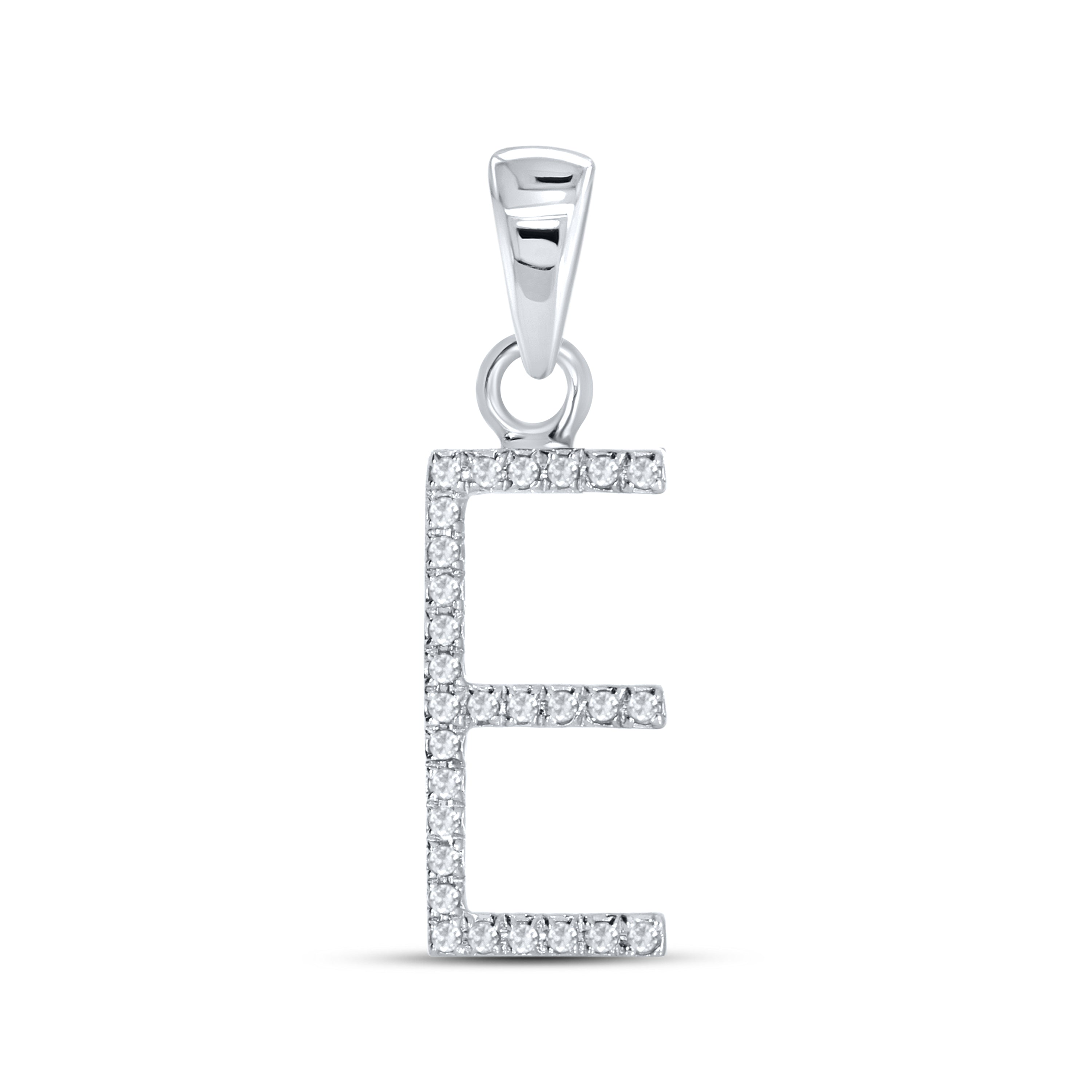 10KT WG 0.09CTW DIAMOND INITIAL E