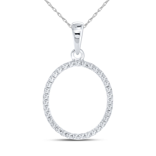 10KT WG 0.11CTW DIAMOND INITIAL O