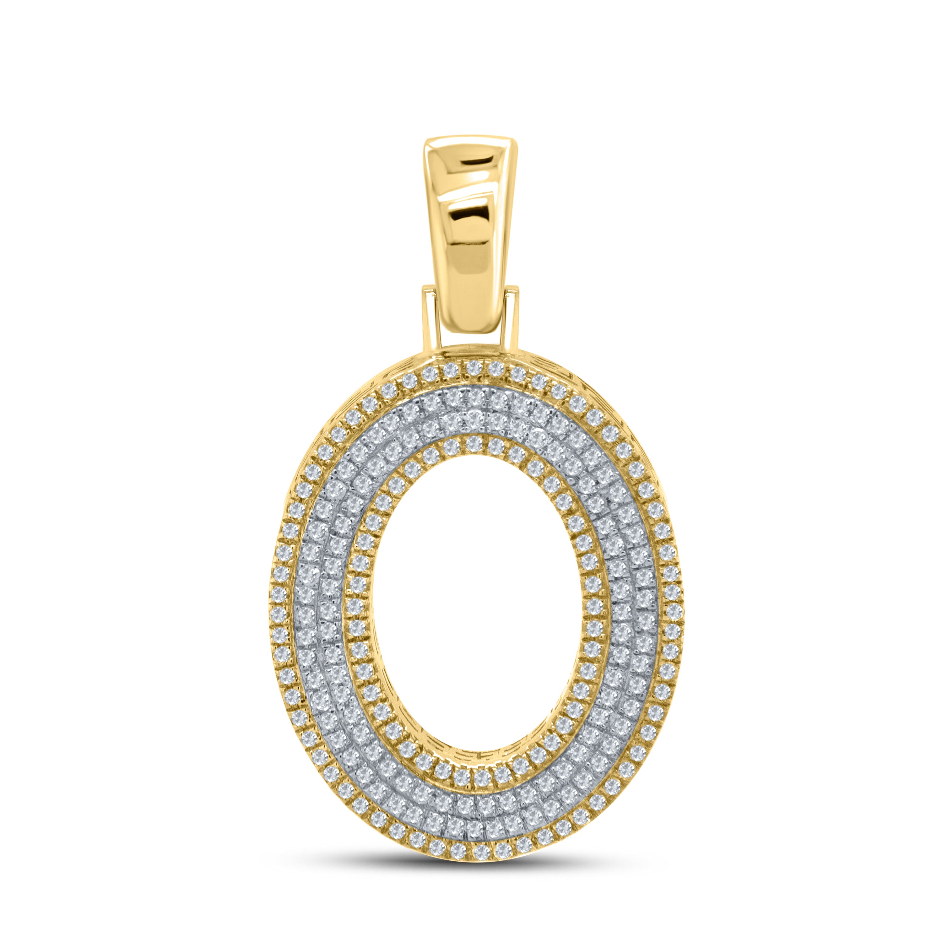10KT YELLOW GOLD 0.6 CTW DIAMOND INITIAL ‘O’