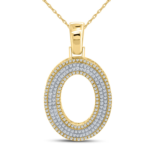 10KT YELLOW GOLD 0.6 CTW DIAMOND INITIAL ‘O’