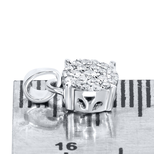 10K WHITE GOLD 0.15 CTW DIAMOND PENDANT